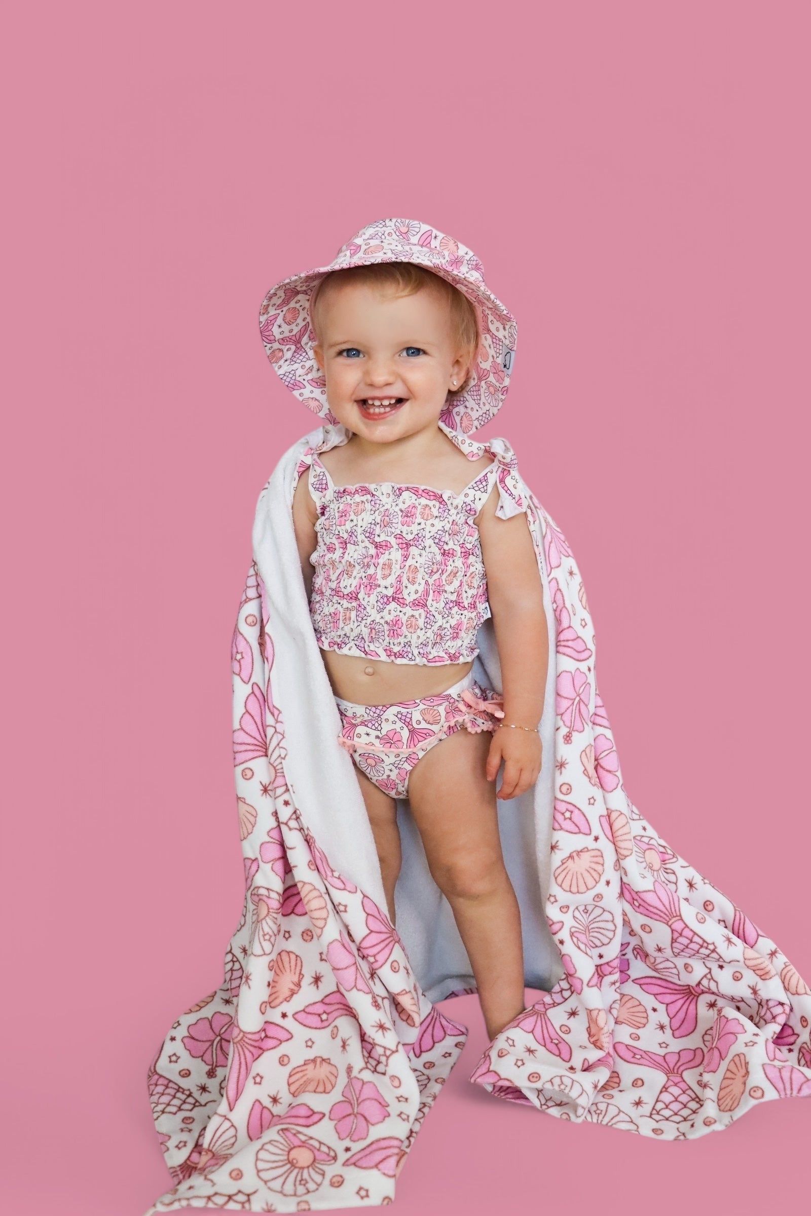 MAGICAL MERMAID DREAM SMOCKED TANKINI TWO PIECE SWIM SUIT