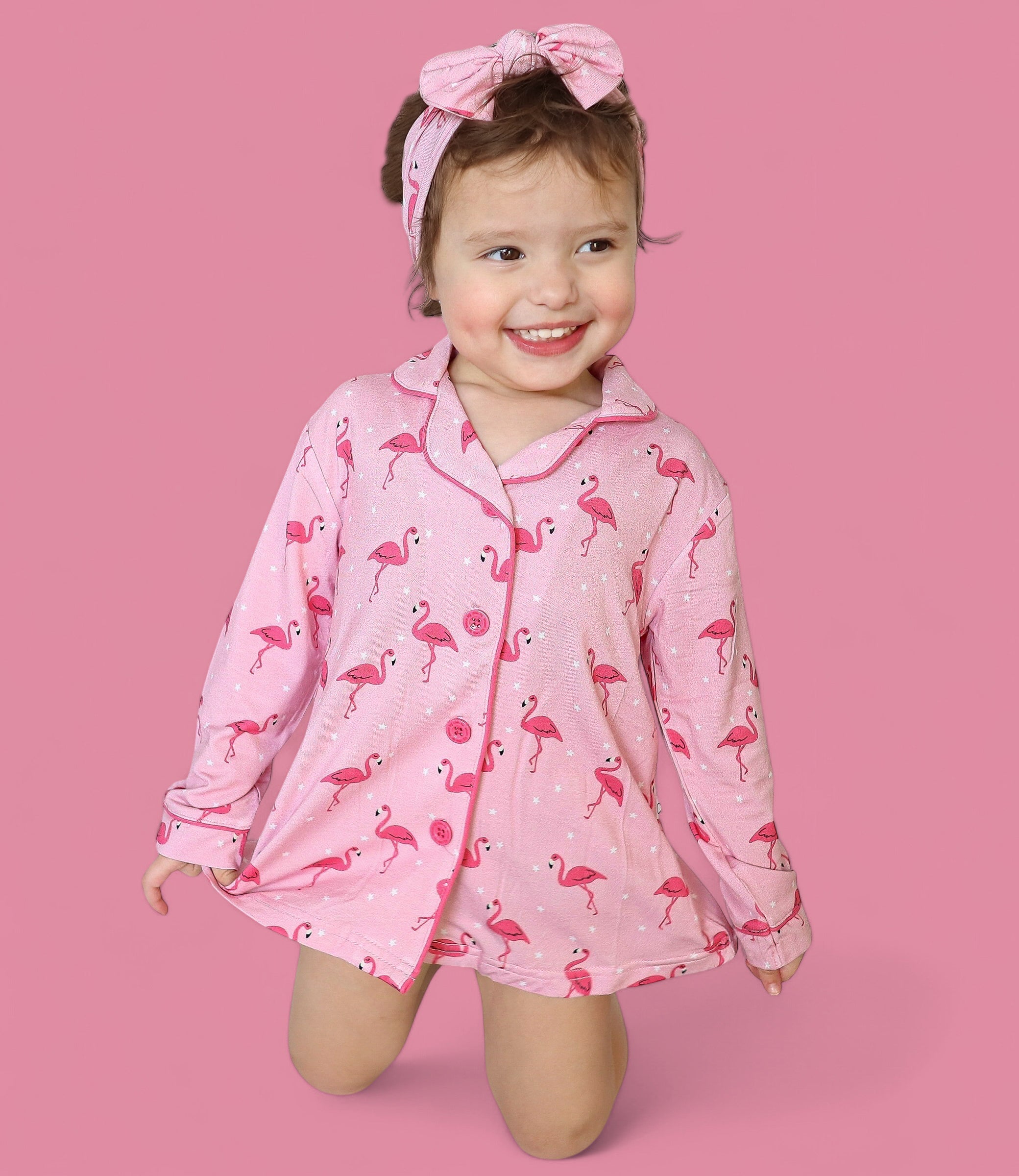 FLOCKING FLAMINGOS GIRL'S DREAM GOWN