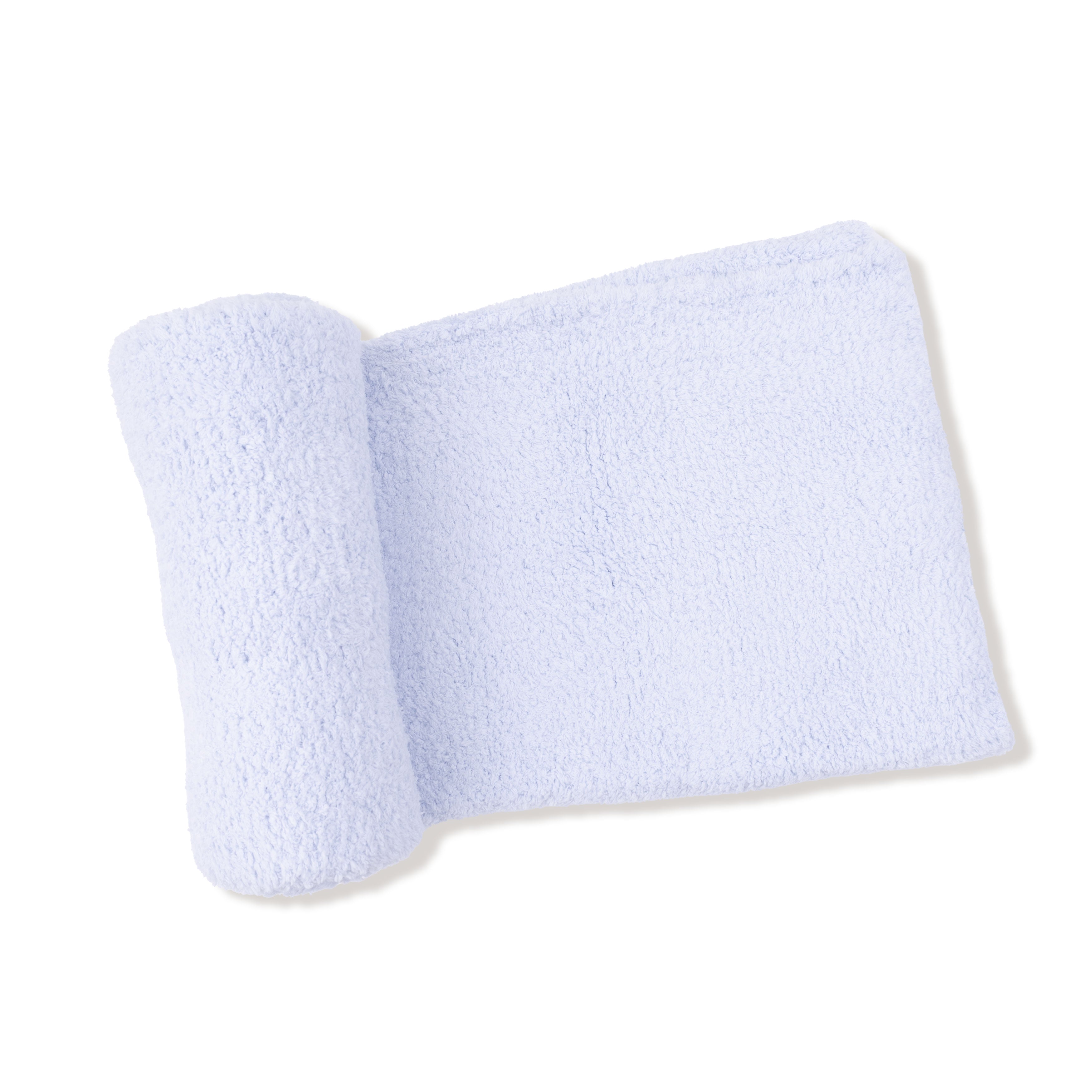 Chenille - Light Blue Stroller Blanket