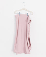 blush ribbed stretchy swaddle