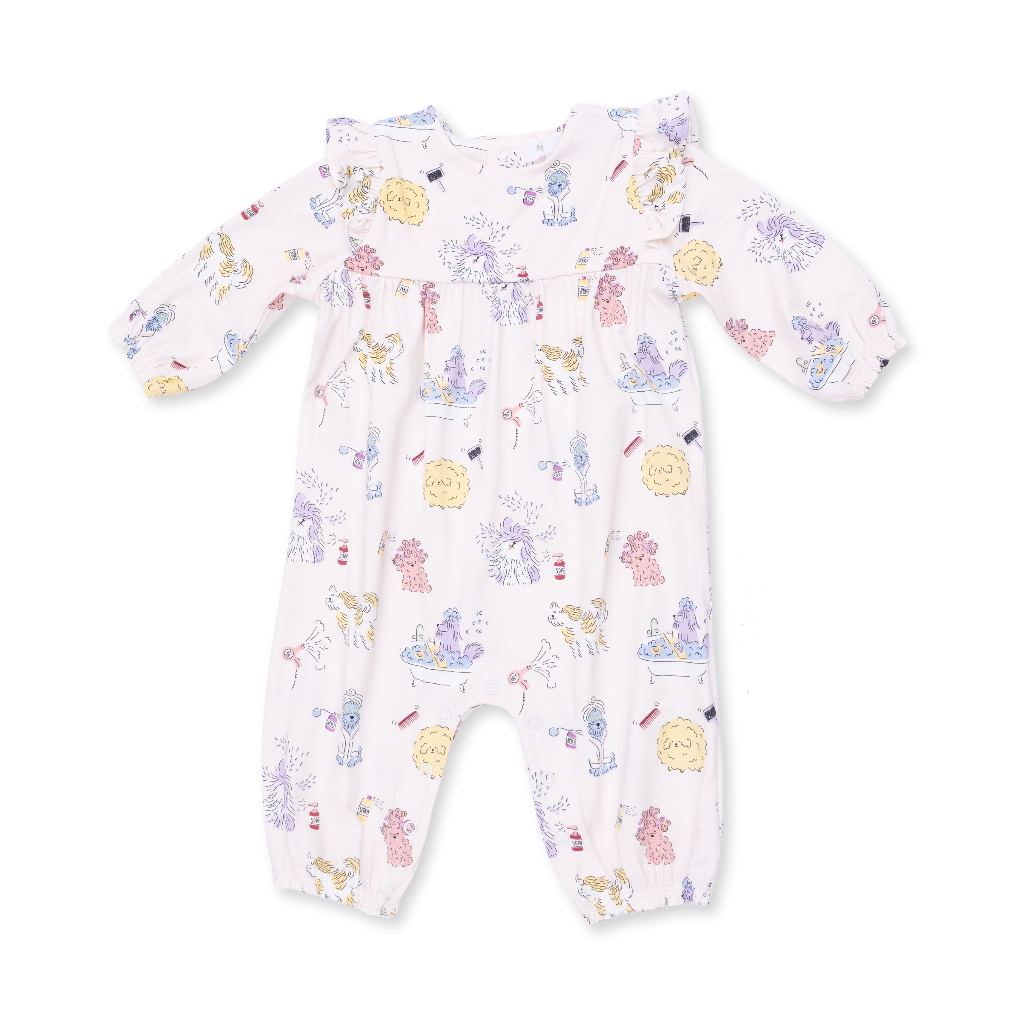 Spa Dogs - Ruffle Sleeve Snap Romper