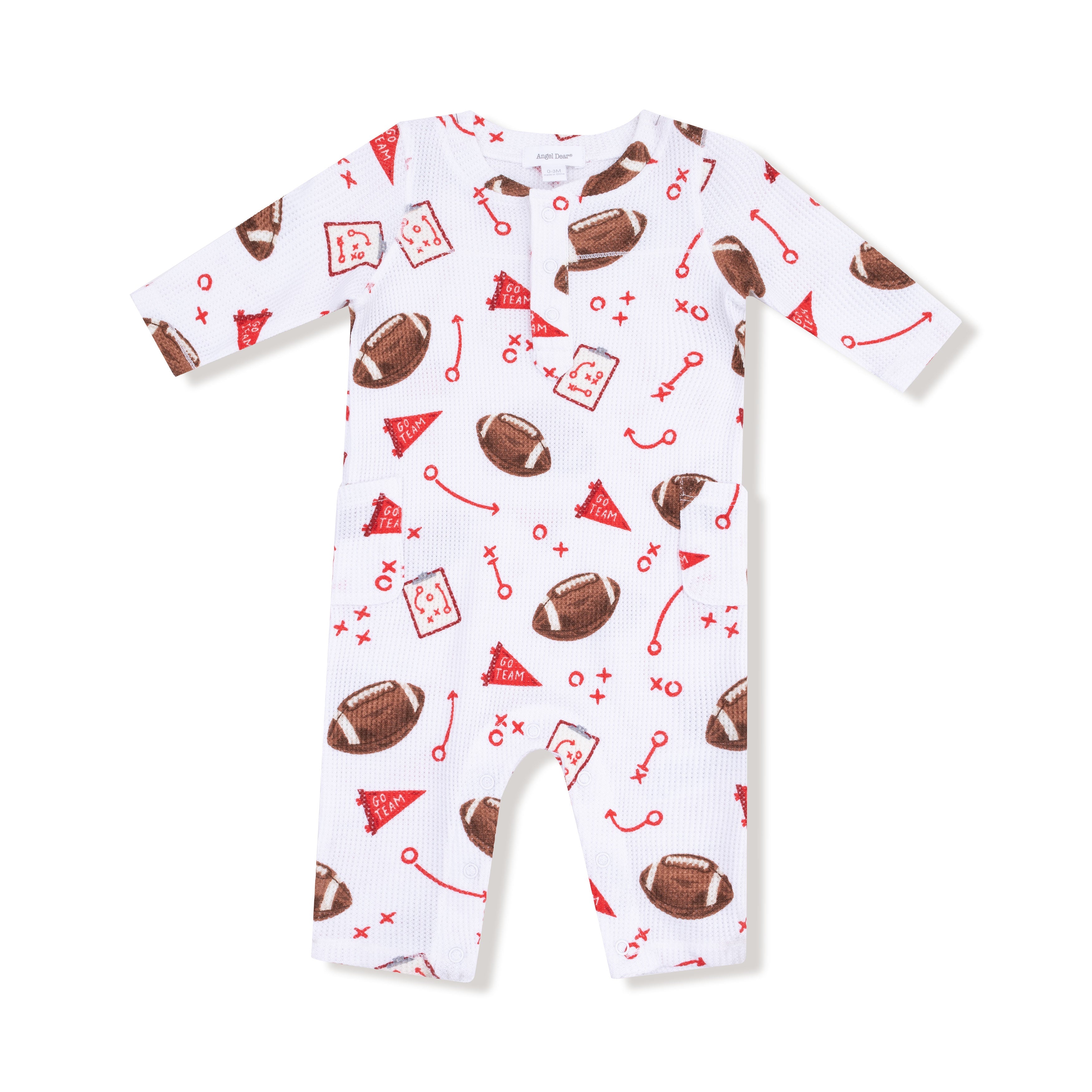 Touchdown Time - Red - Uni Romper