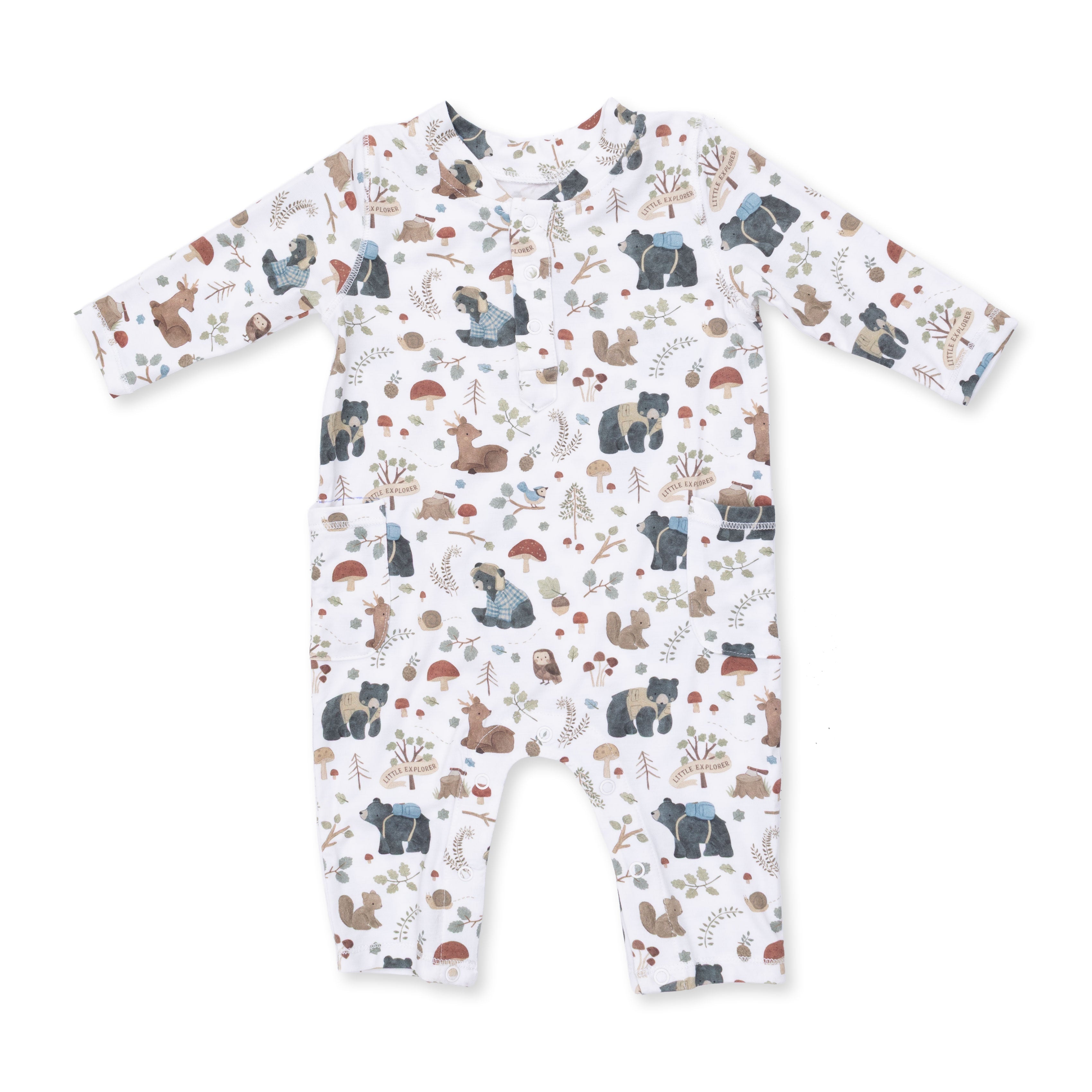 Southern Woodland Animals Green - Uni Romper