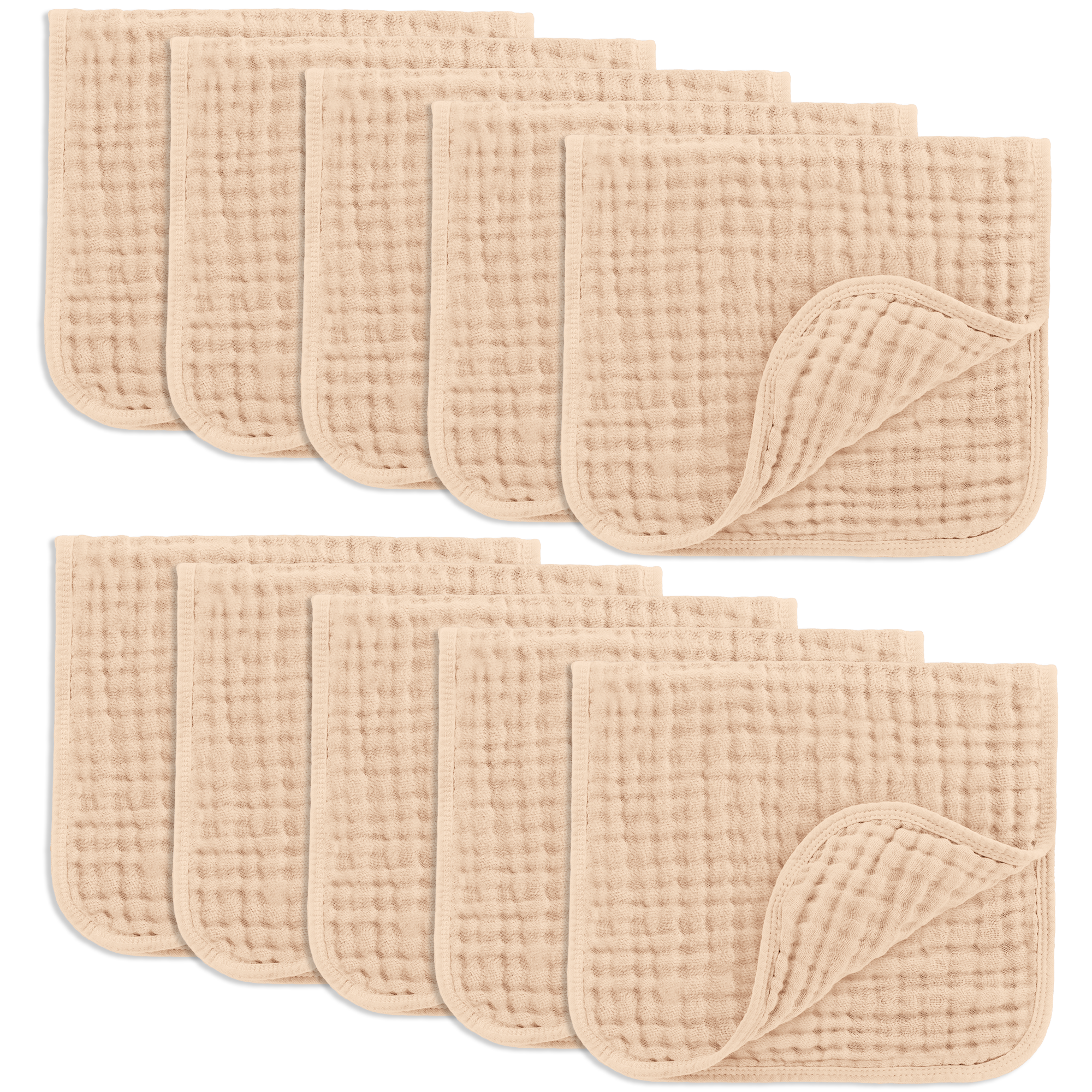 Muslin Burp Cloths in Cream