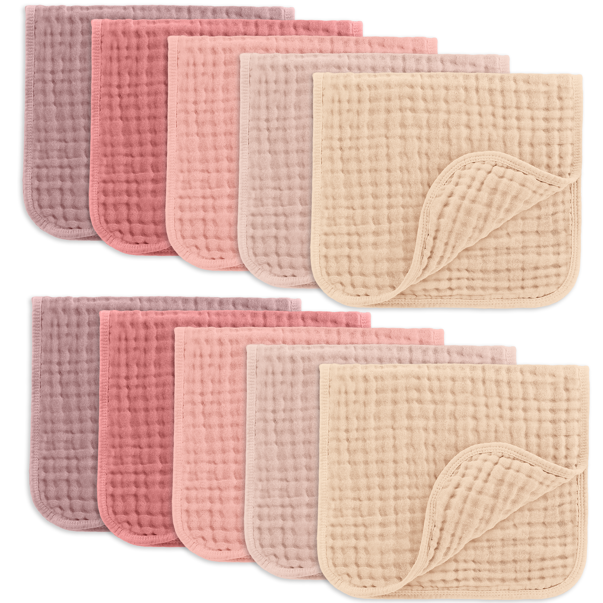 Muslin Burp Cloths in Multi Girl