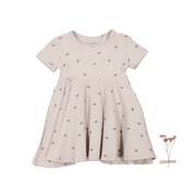 The Printed Short Sleeve Dress - Bee