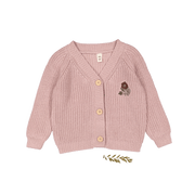 The Chunky Knit Cardigan - Ava Mauve
