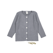 The Ribbed Cardigan - Slate