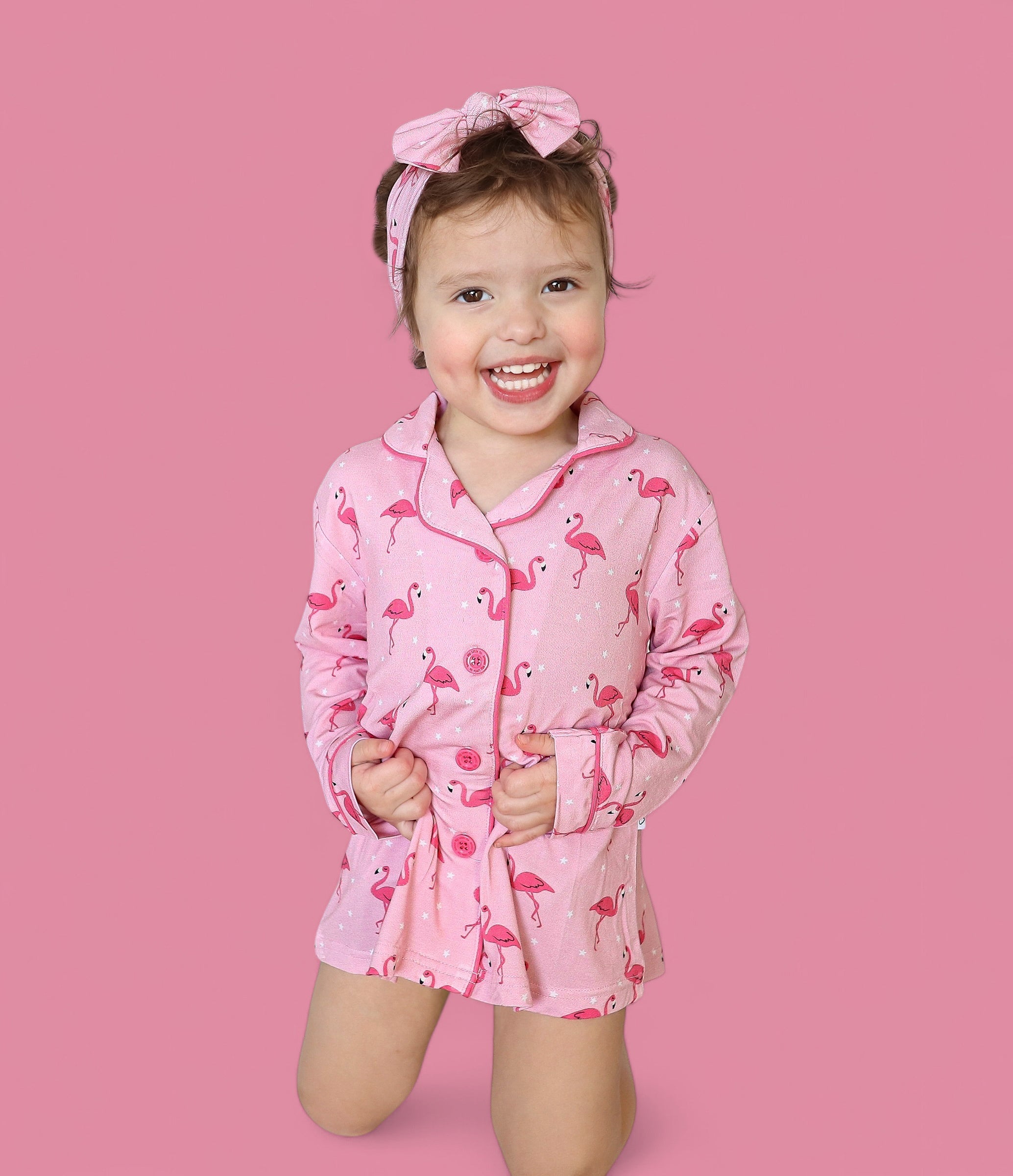 FLOCKING FLAMINGOS GIRL'S DREAM GOWN