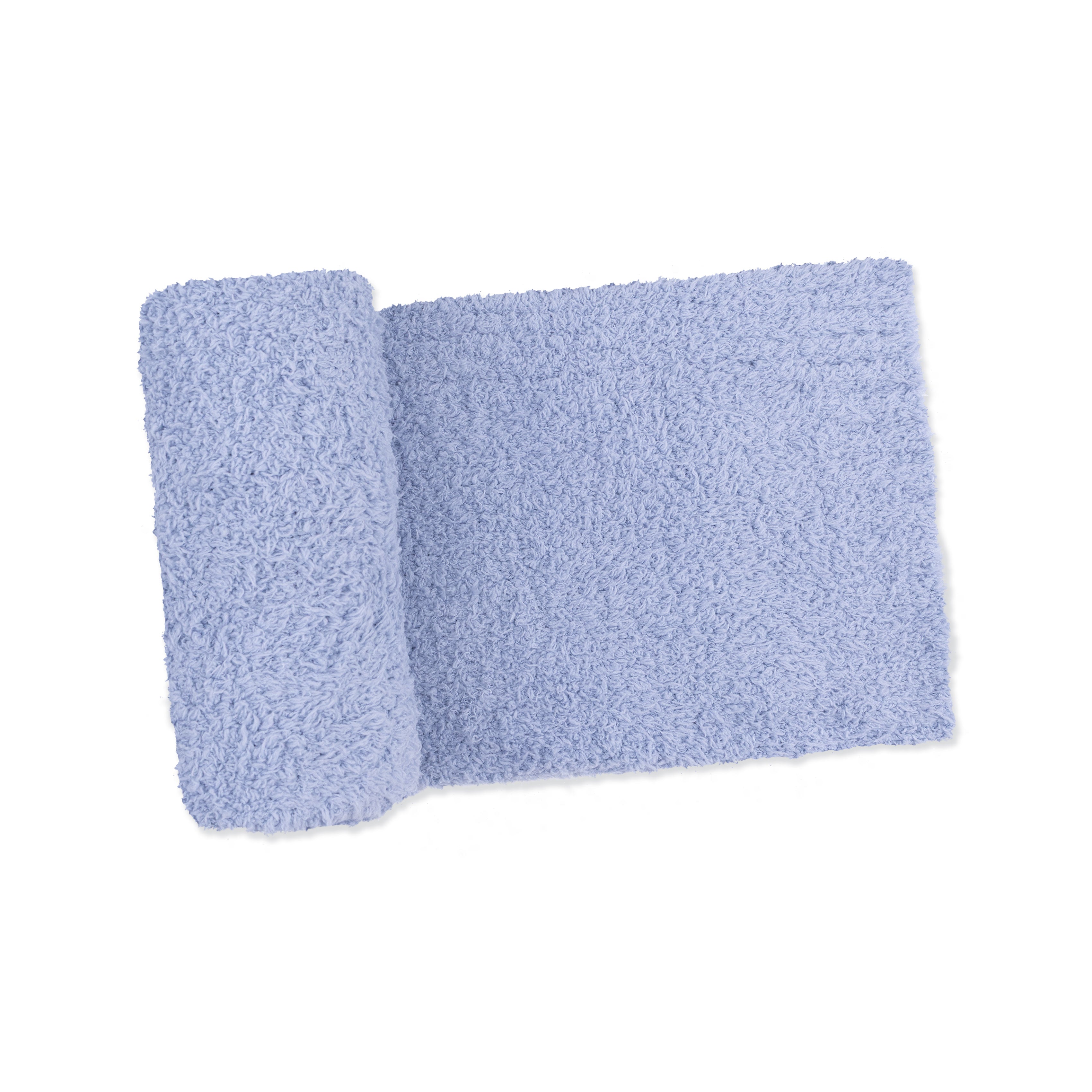 Chenille - Dusty Blue Stroller Blanket