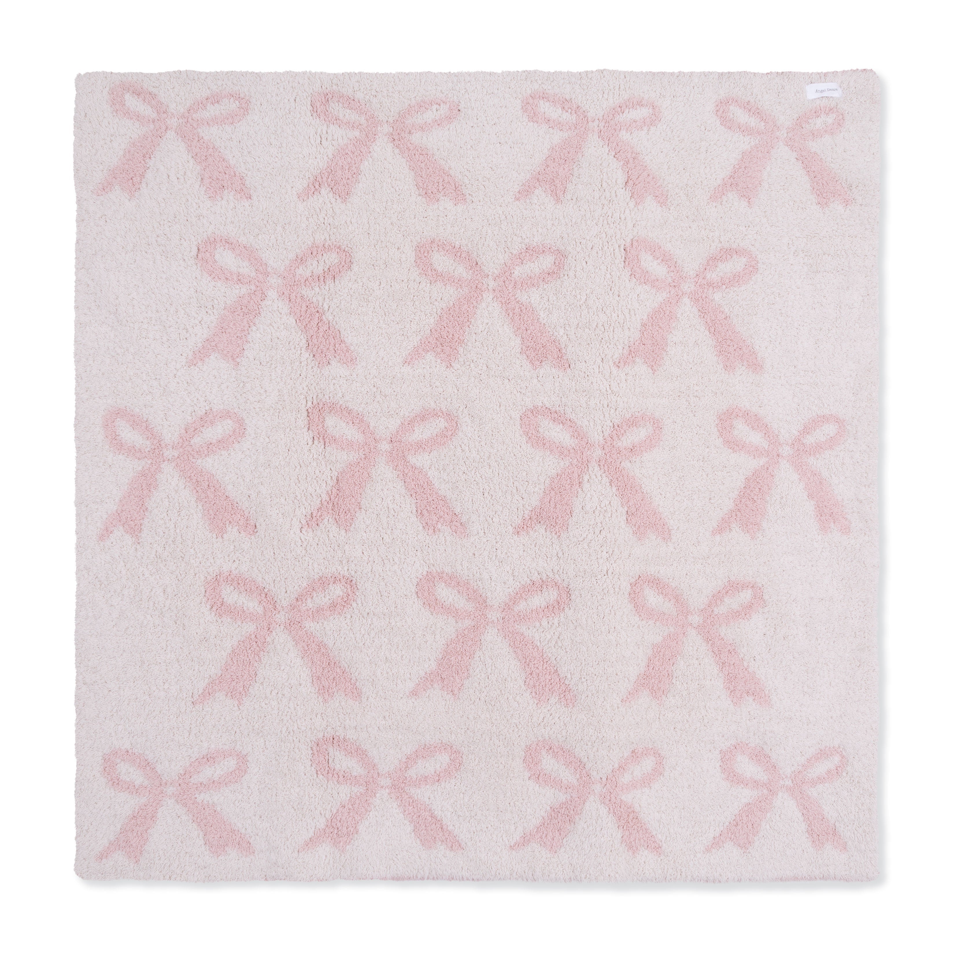 Chenille - Blush Bow Blanket