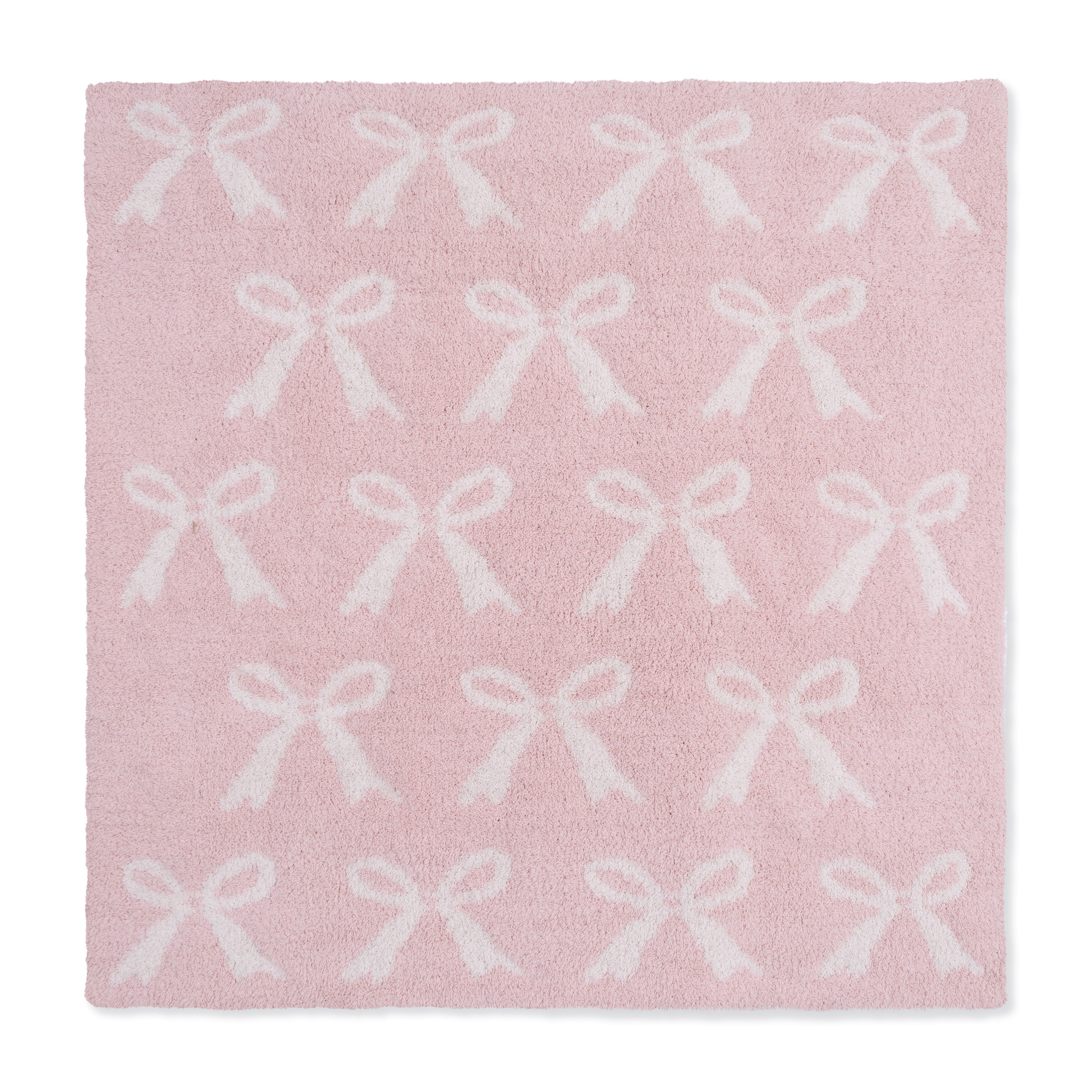 Chenille - Blush Bow Blanket