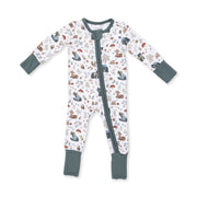 Southern Woodland Animals Green - Convertible Romper
