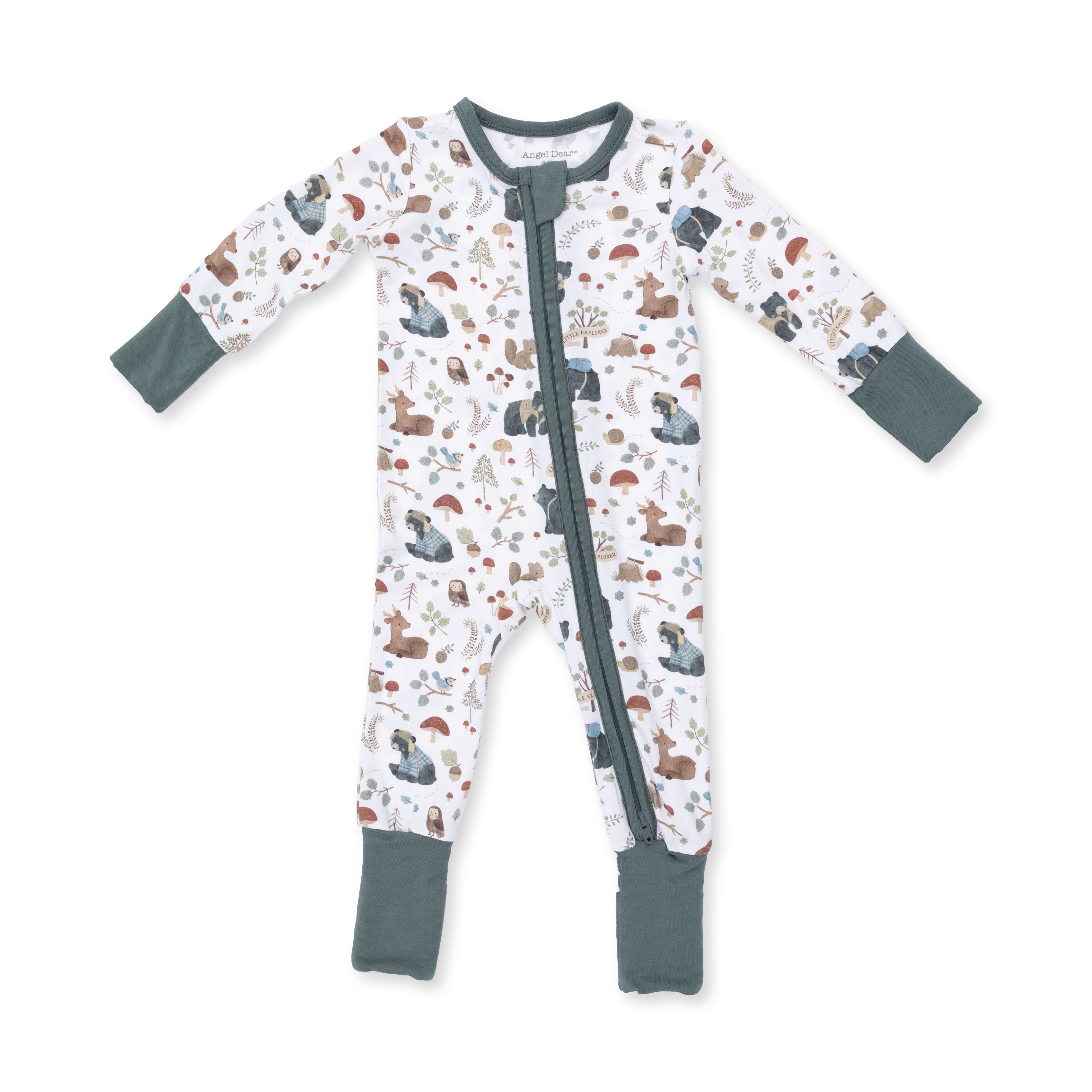Southern Woodland Animals Green - Convertible Romper