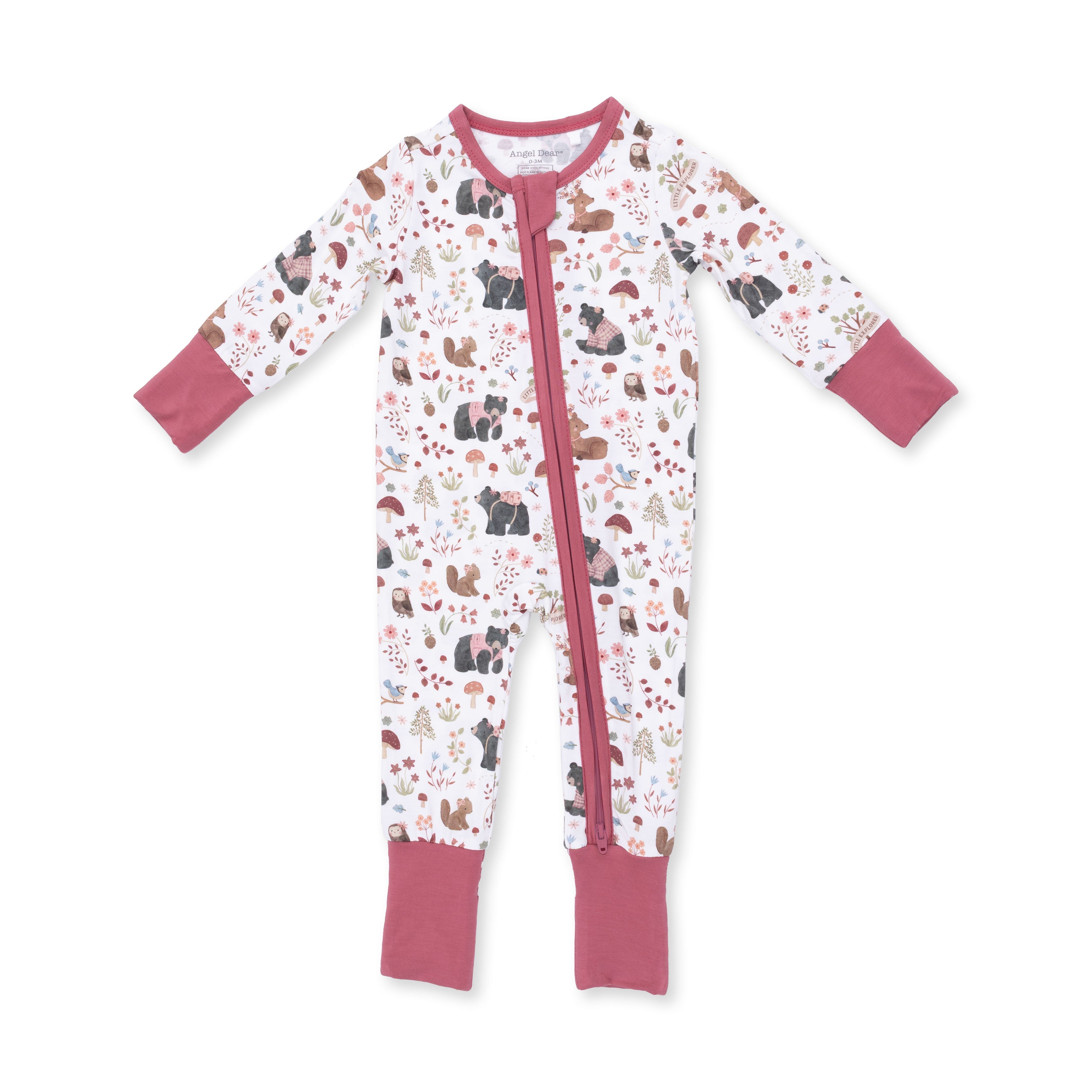 Southern Woodland Animals Pink - Convertible Romper