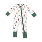 Winter Sports Dogs Green - Convertible Romper