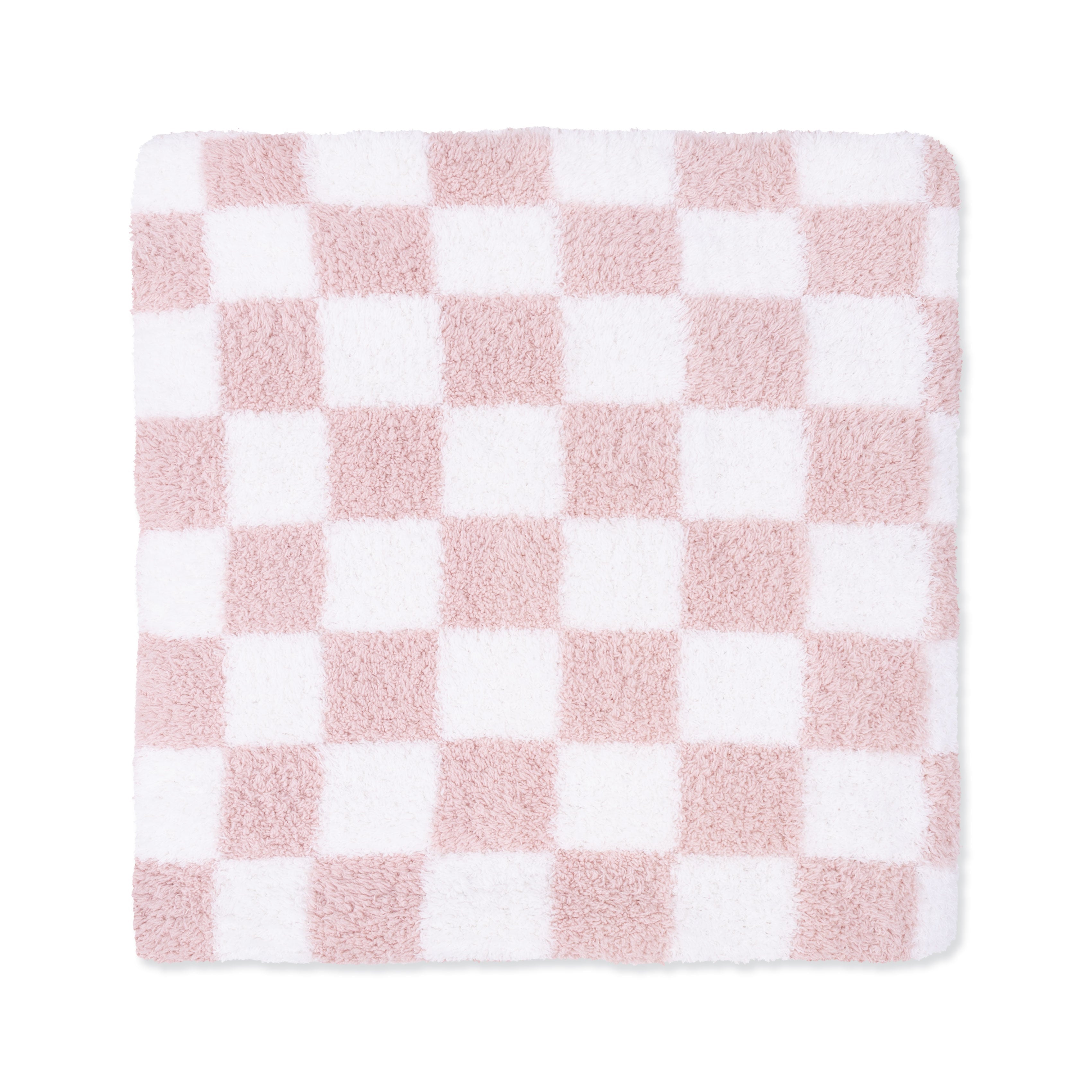 Chenille - Blush Checkerboard Blanket