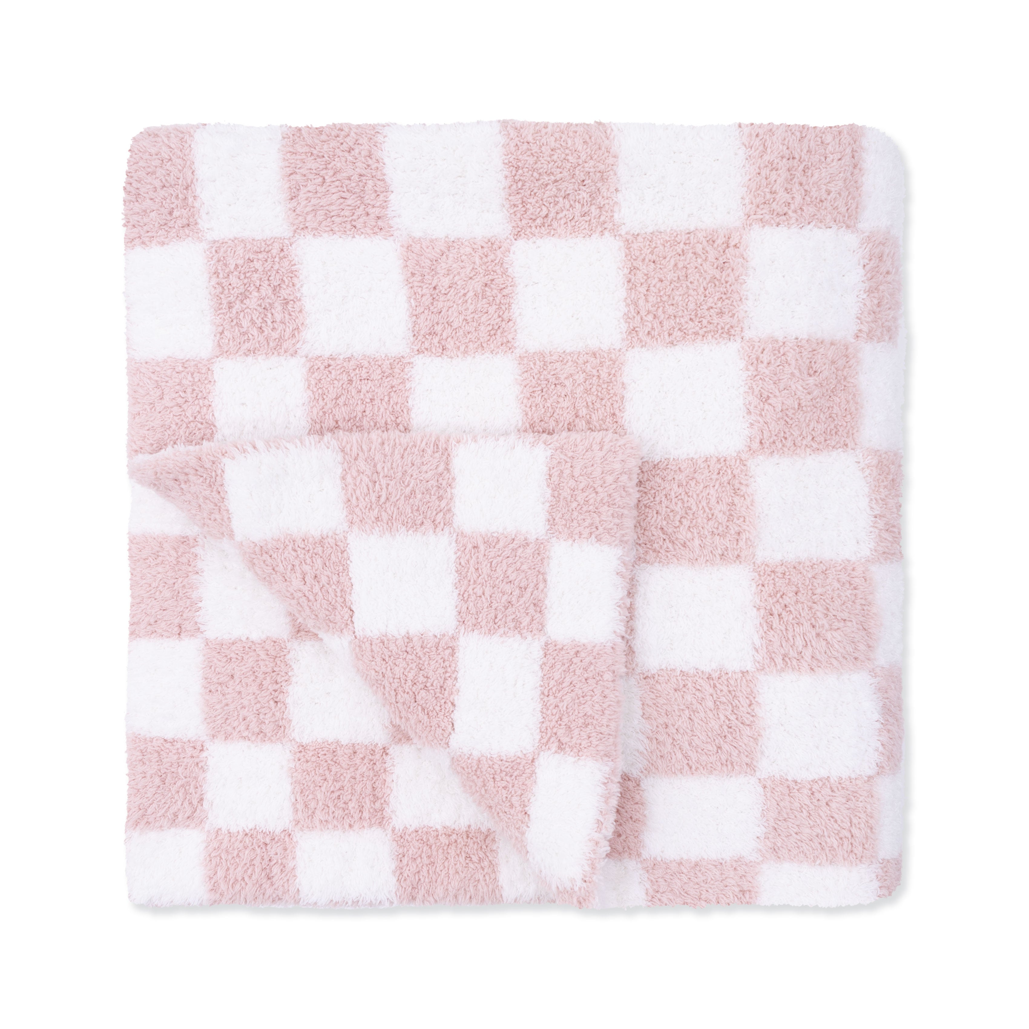 Chenille - Blush Checkerboard Blanket