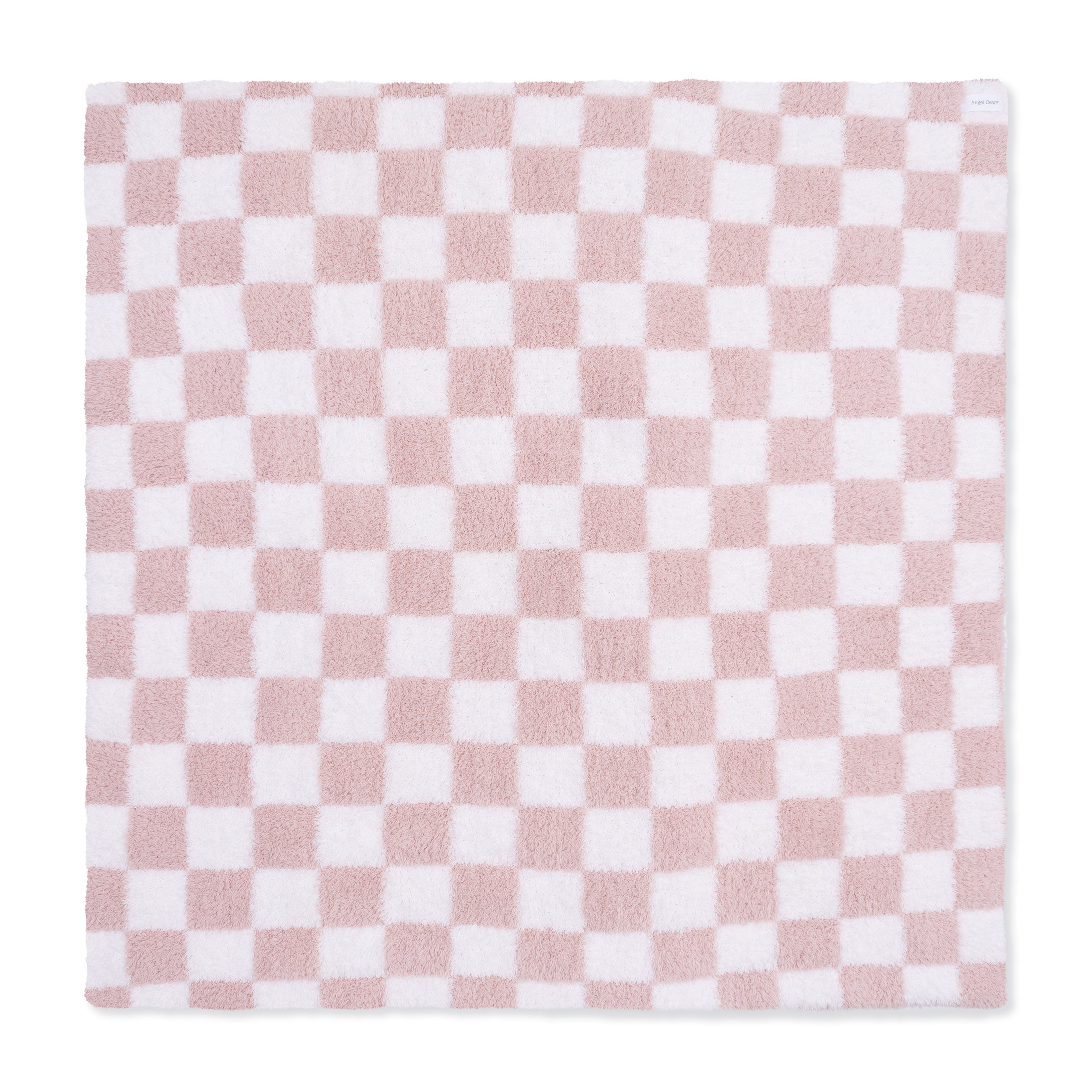 Chenille - Blush Checkerboard Blanket