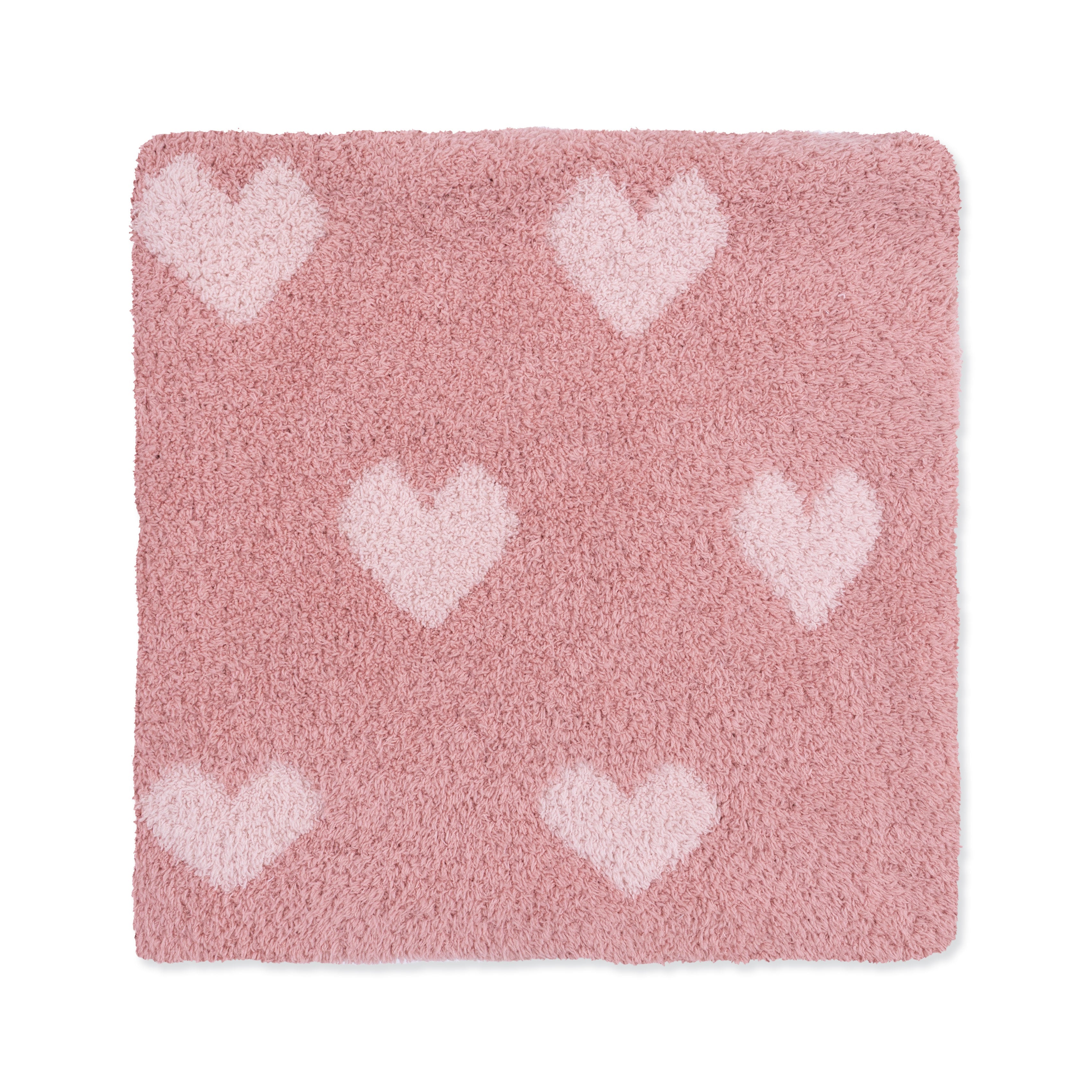 Blush and Rose Heart Blanket