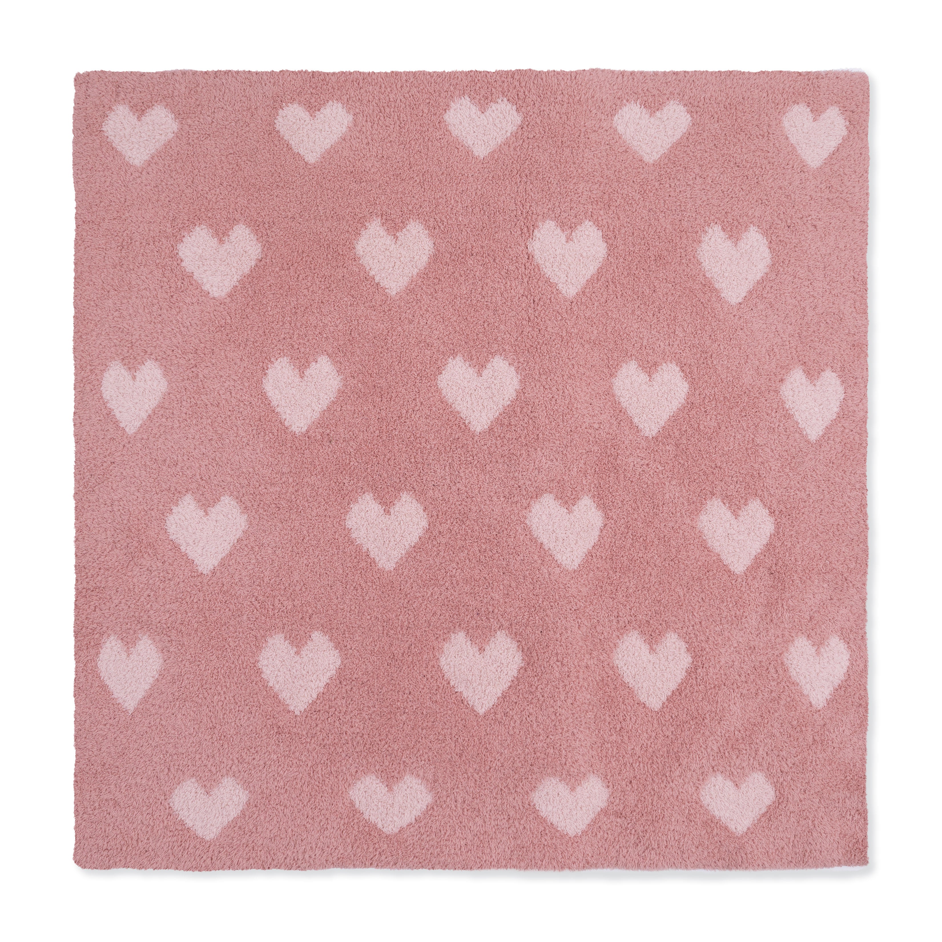 Blush and Rose Heart Blanket