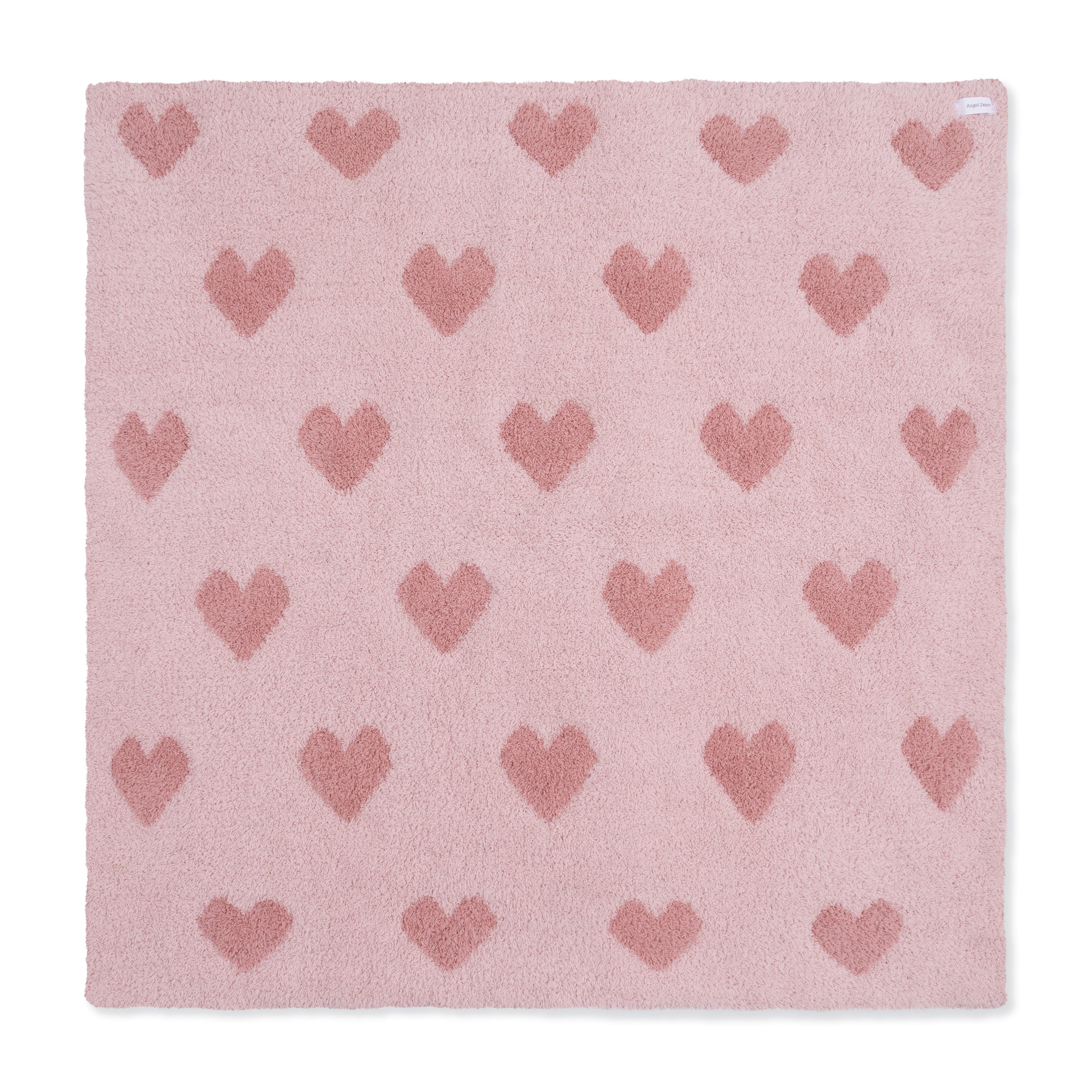 Blush and Rose Heart Blanket