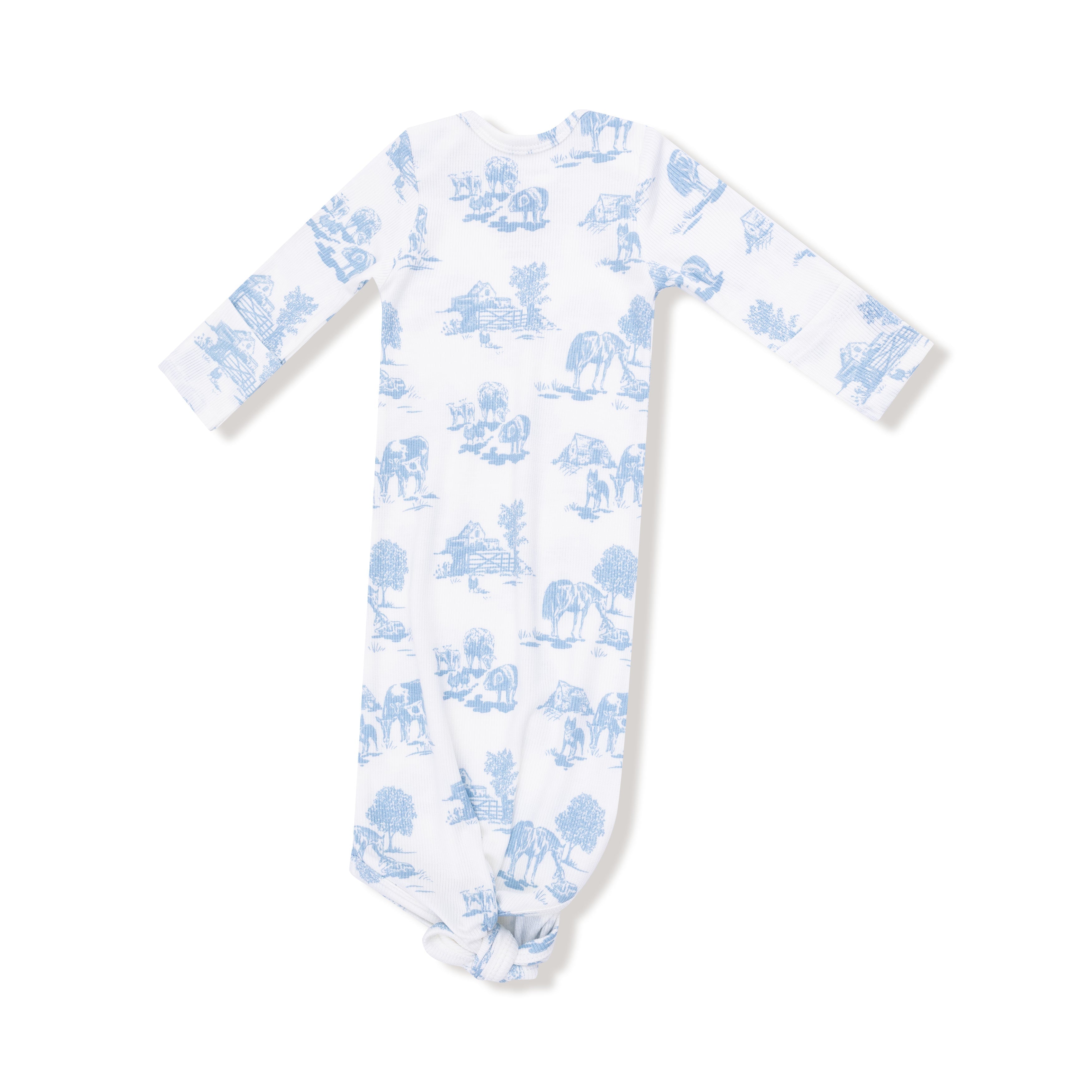 Farm Toile - Blue - Knotted Gown