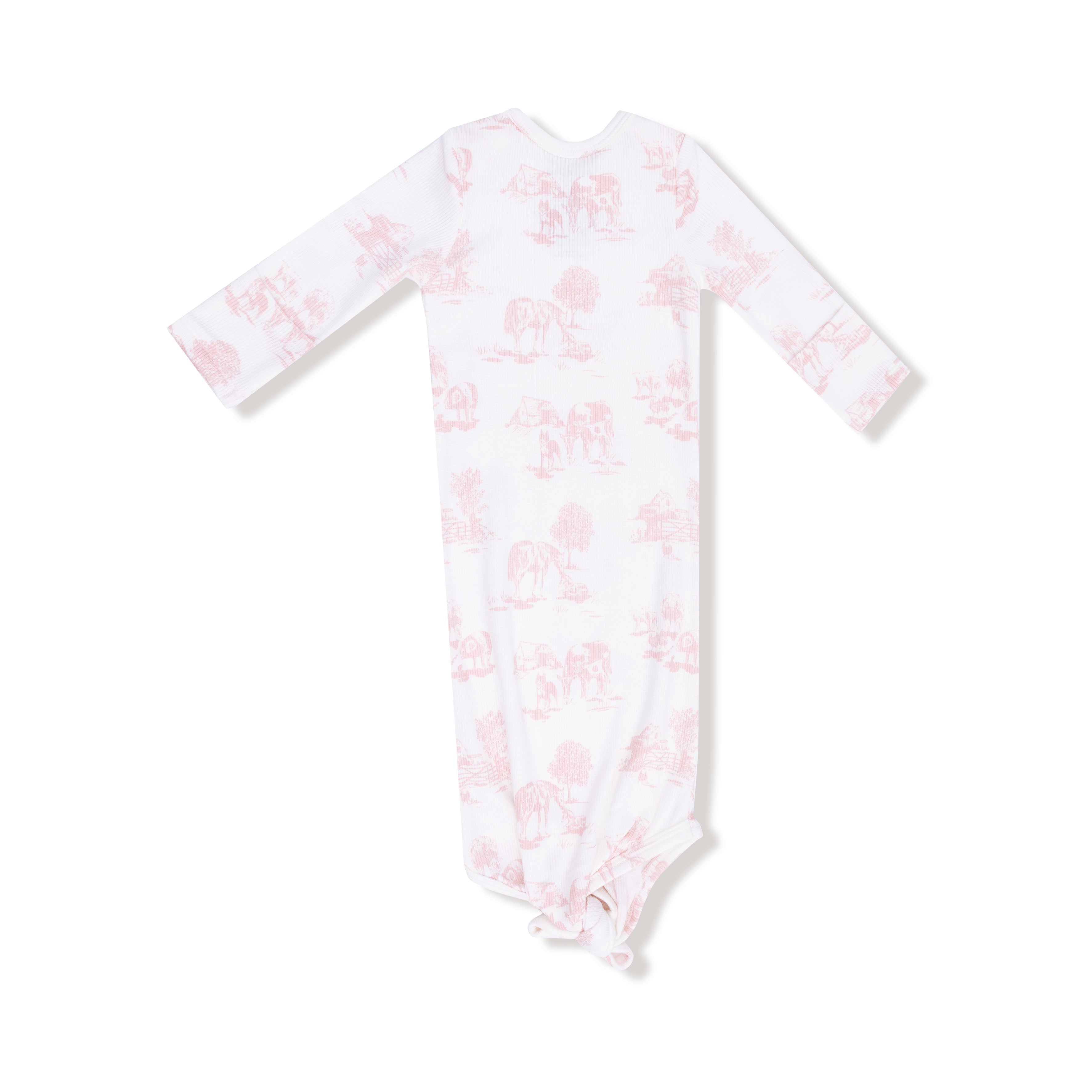 Farm Toile - Pink - Knotted Gown