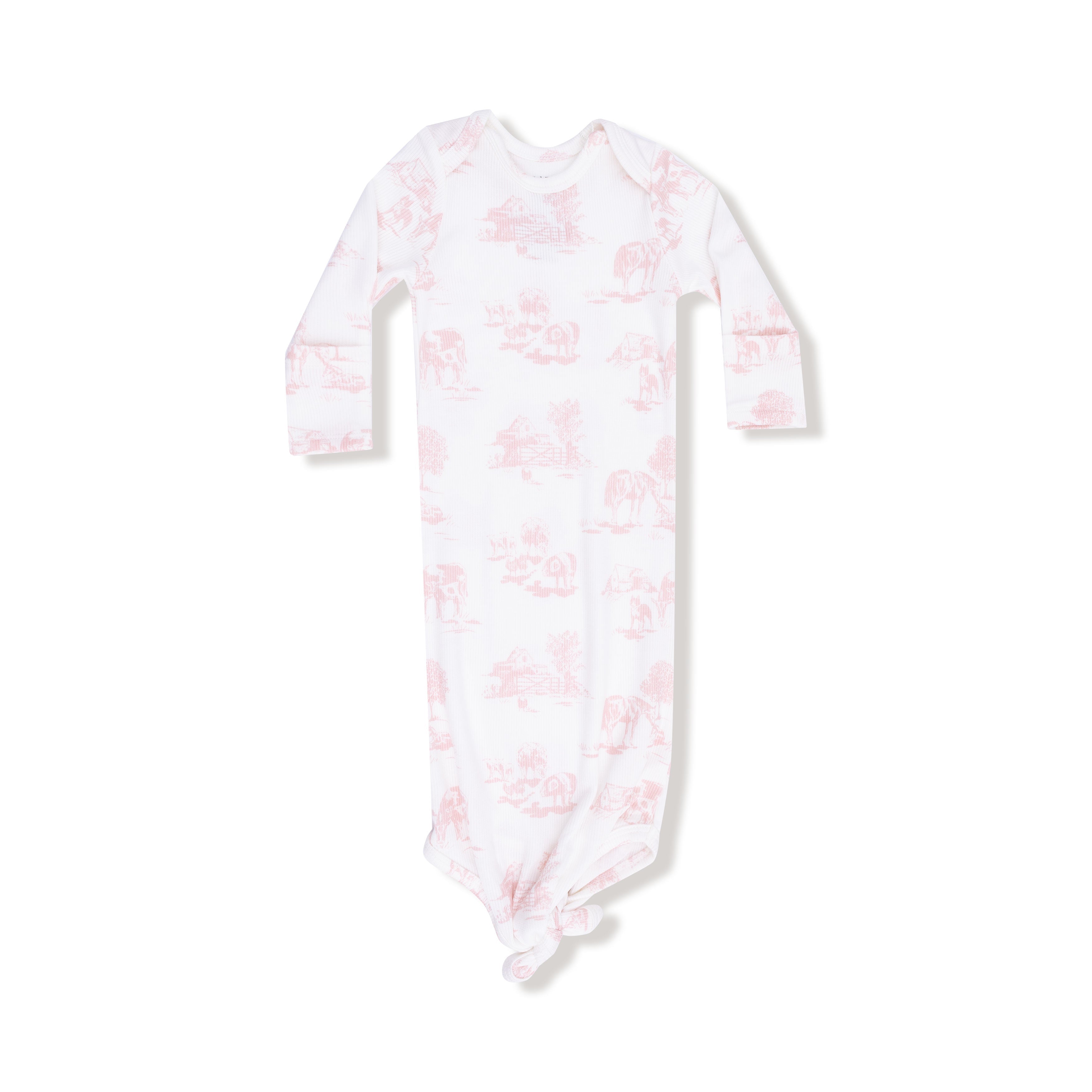 Farm Toile - Pink - Knotted Gown