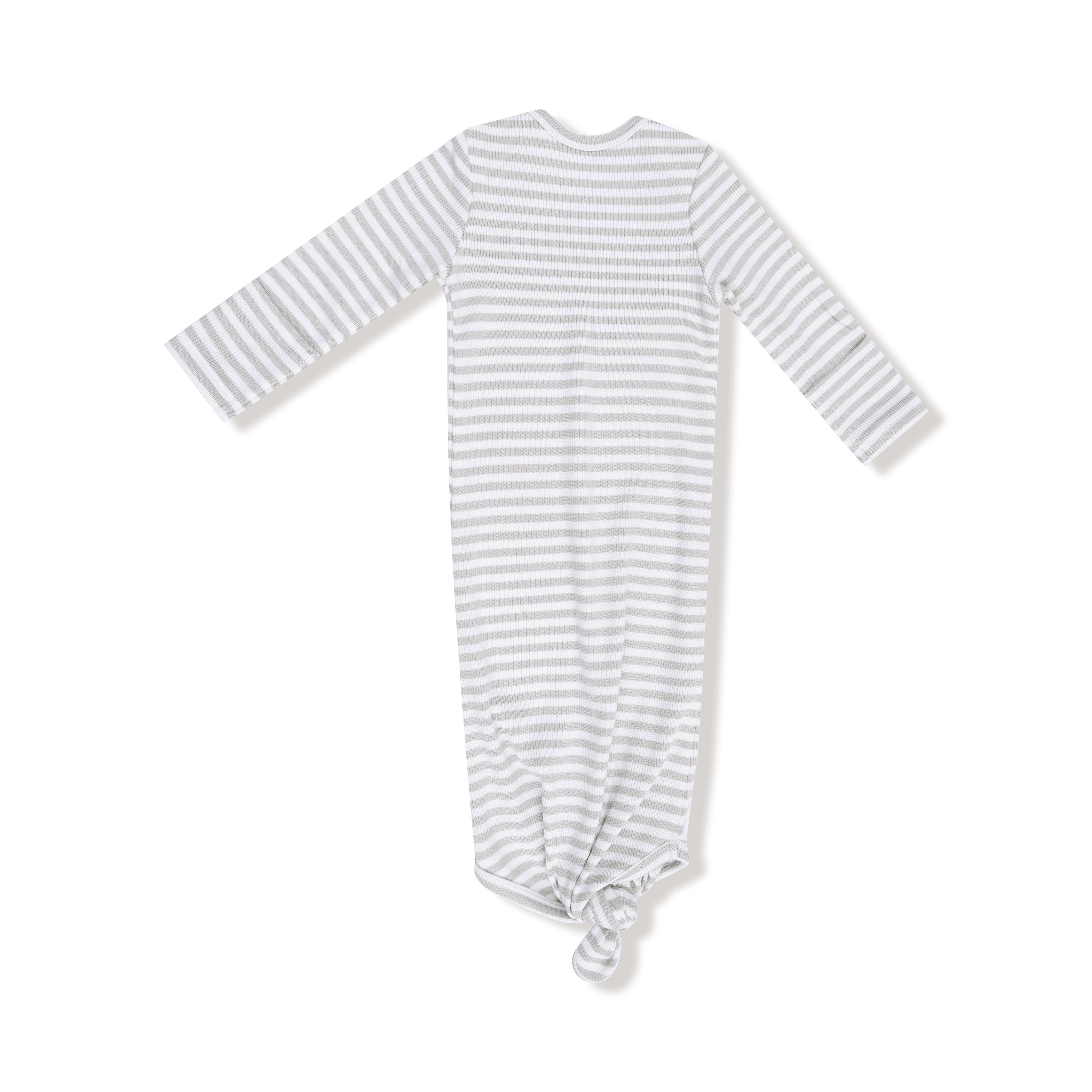 Stripe - Mineral- Grey/White - Knotted Gown