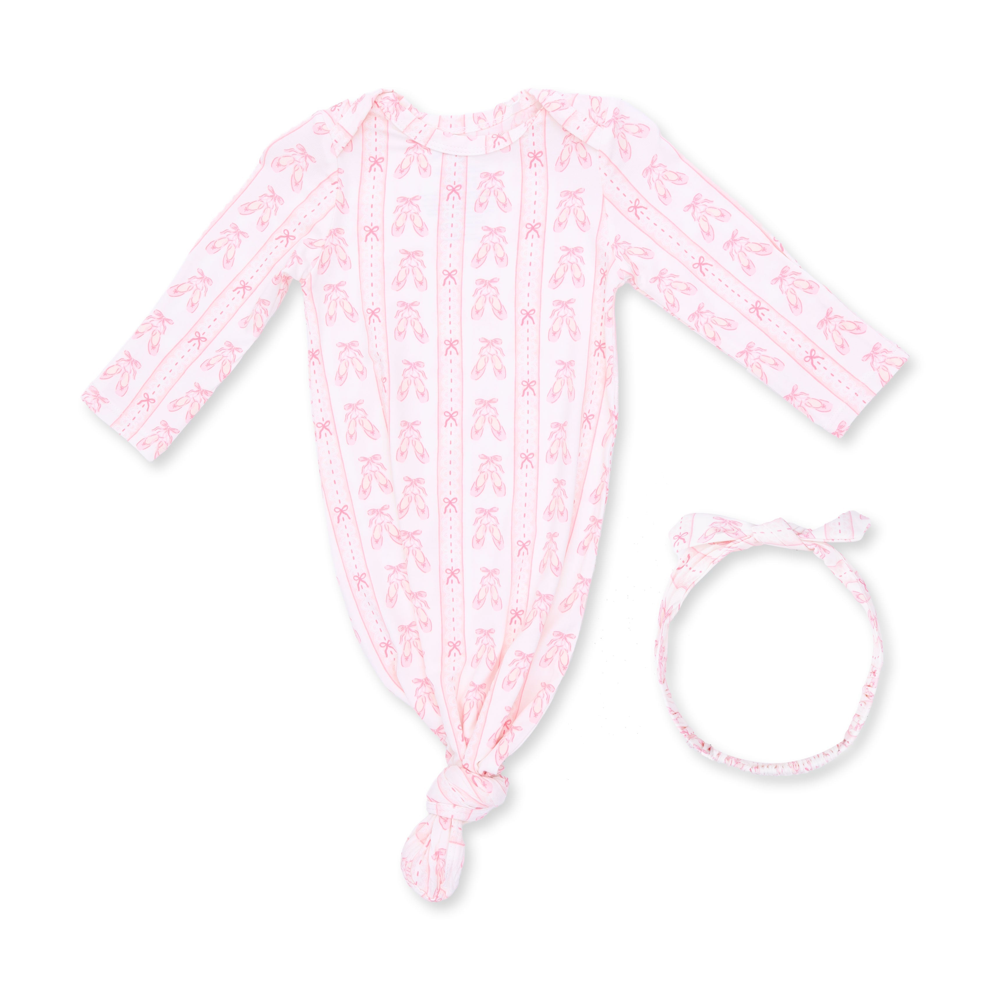 Ballet Shoes Ribbon Stripe - Knotted Gown and Knot Headband
