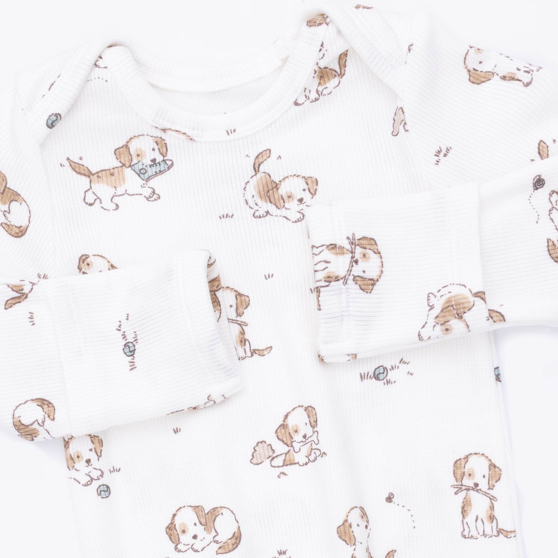 Explorer Puppy Blue - Knotted Gown and Beanie Hat