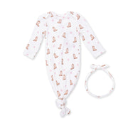 Mini Cowgirl Boots - Knotted Gown and Knot Headband