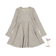 The Printed Long Sleeve Dress - Elise Ribbed