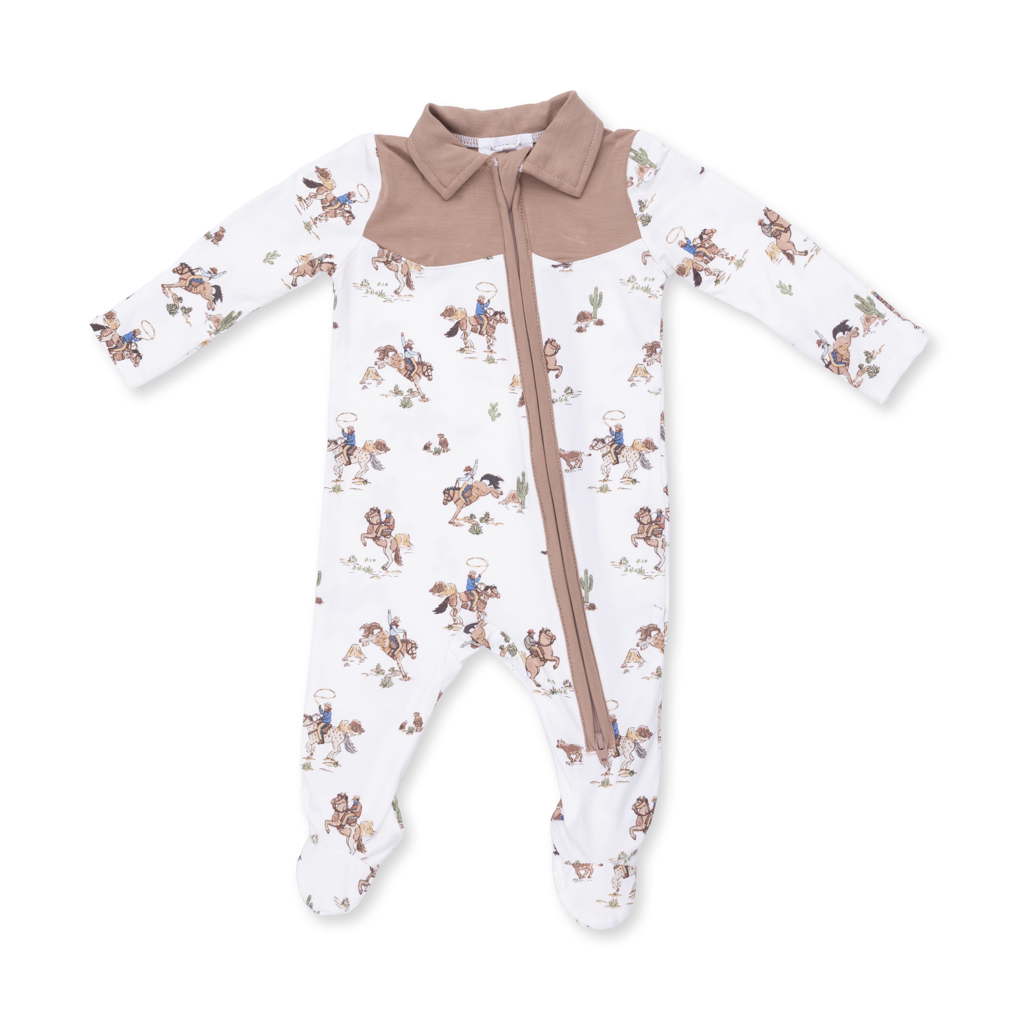 Horse Wrangler - Cowboy 2 Way Zipper Footie