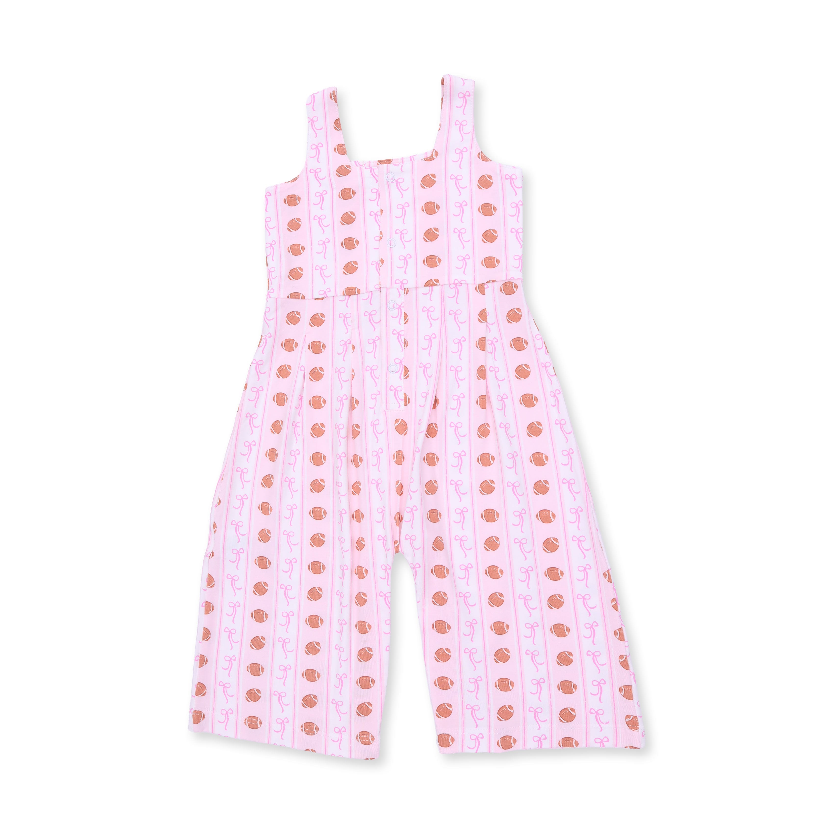 Football Bow Stripe - Wide Leg Jumpsuit