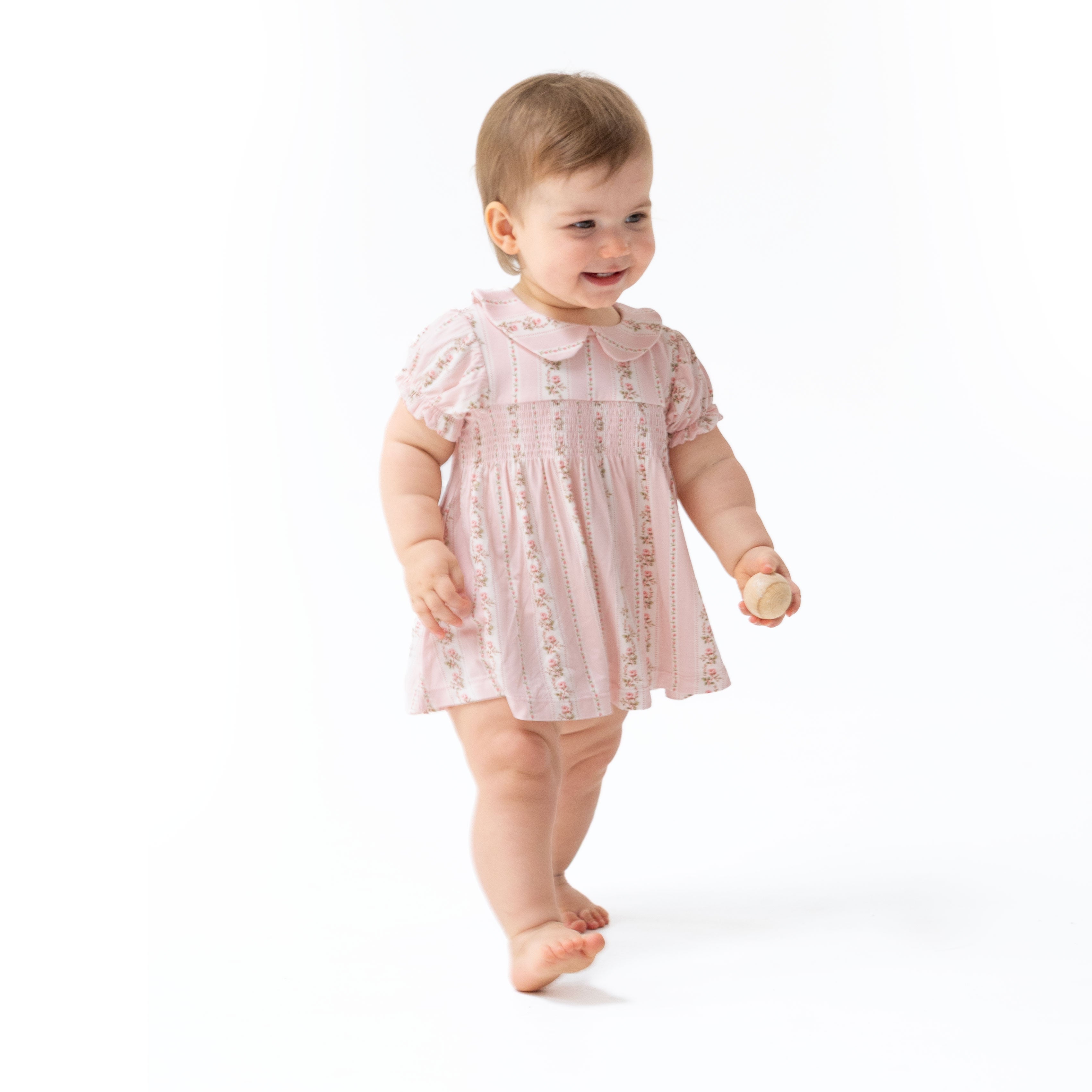 Antoinette Stripe - Smocked Dress Set