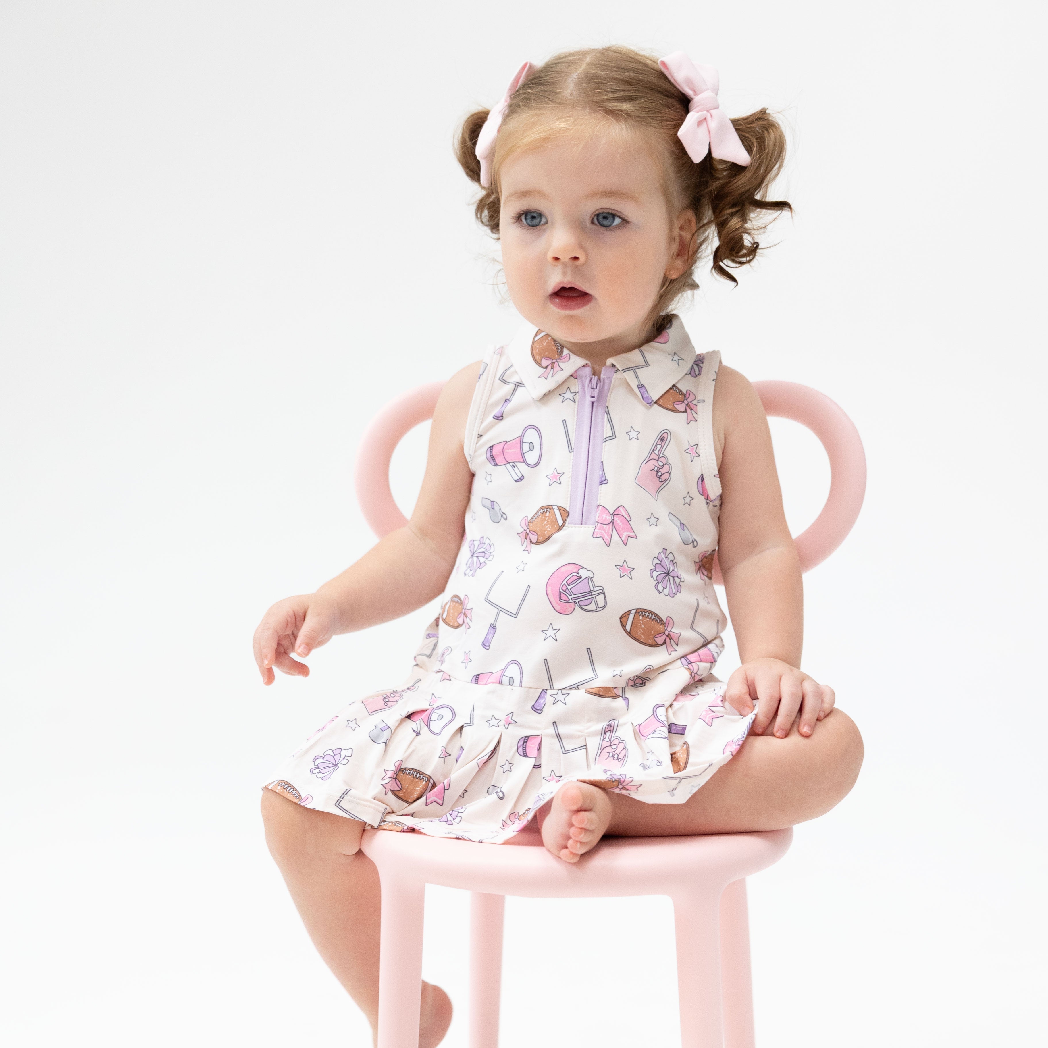 Football Cheer - Polo Tennis Dress with Cartwheel Short
