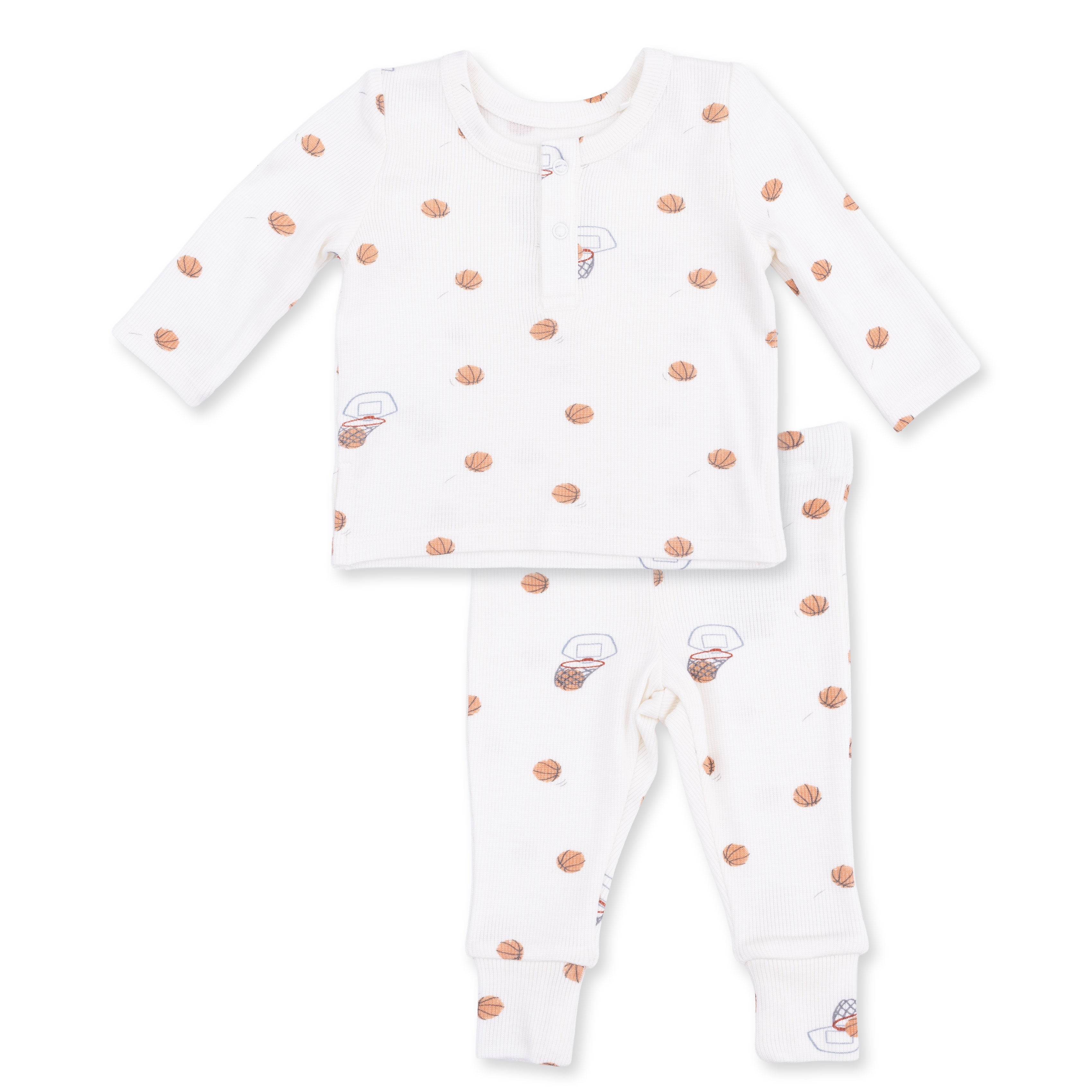 Mini Basketballs - Long Sleeve Henley Play Set