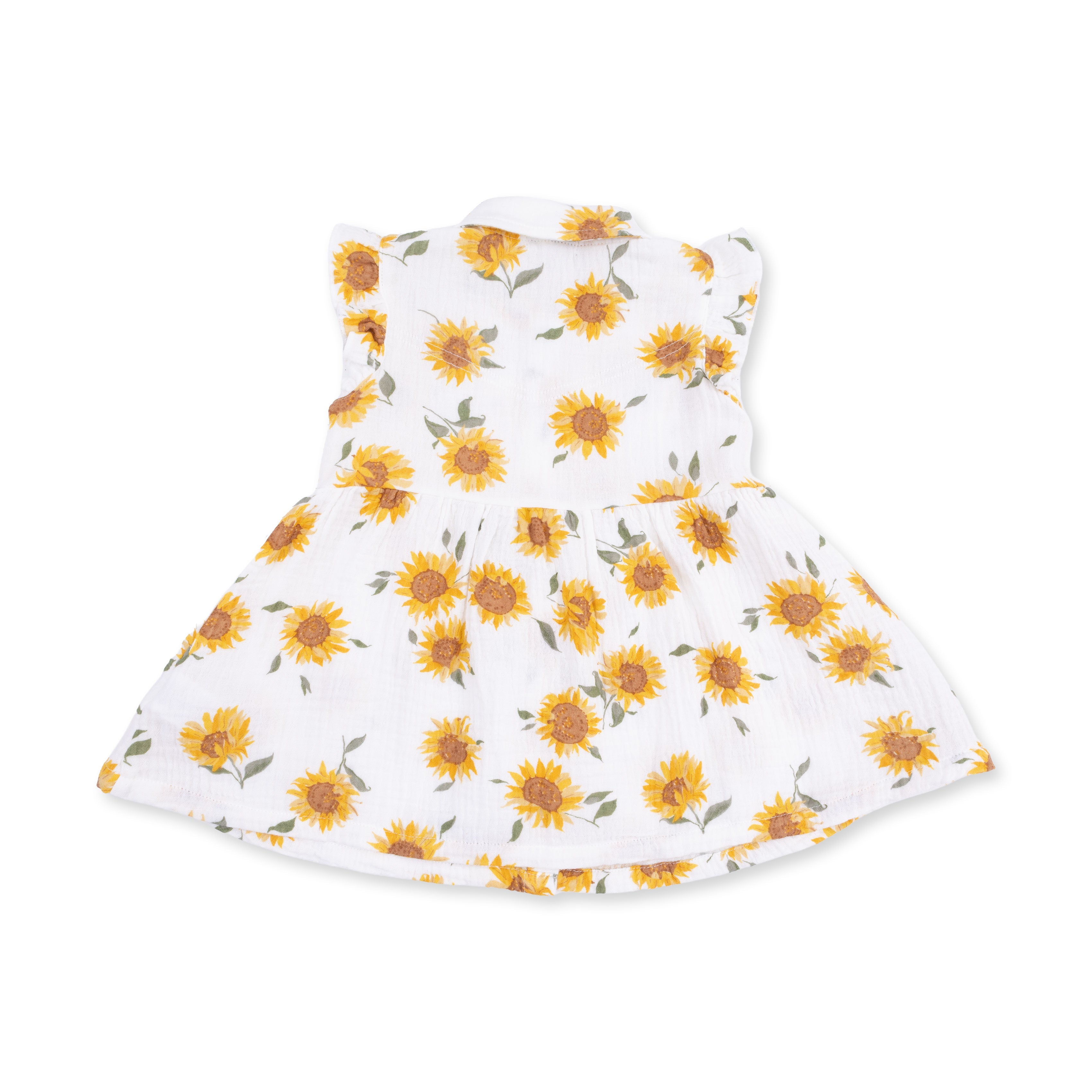 Baby Sunflower - Western Pearl Snap Dress & Bloomer