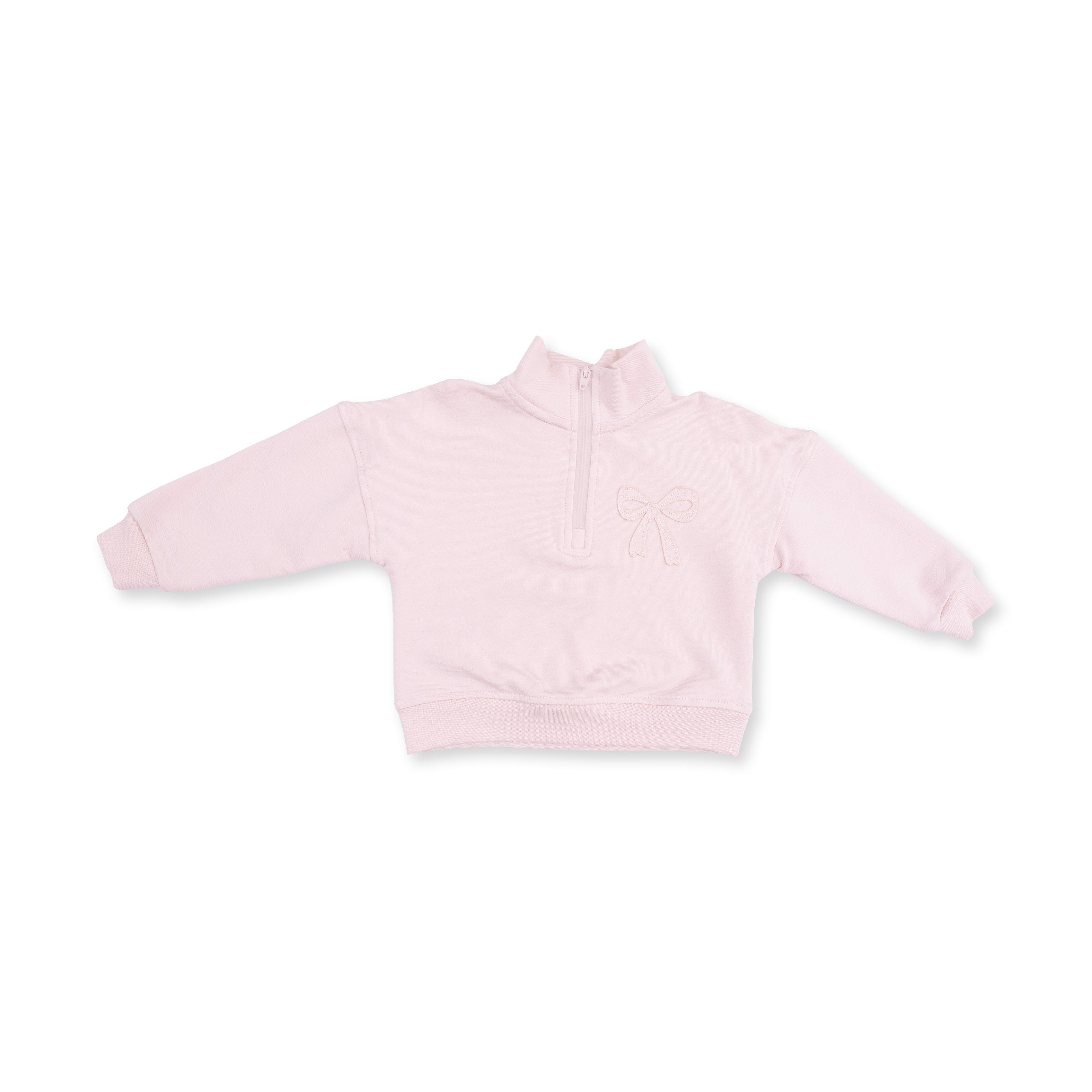 Veiled Pink Bows - Half Zip Sweatshirt