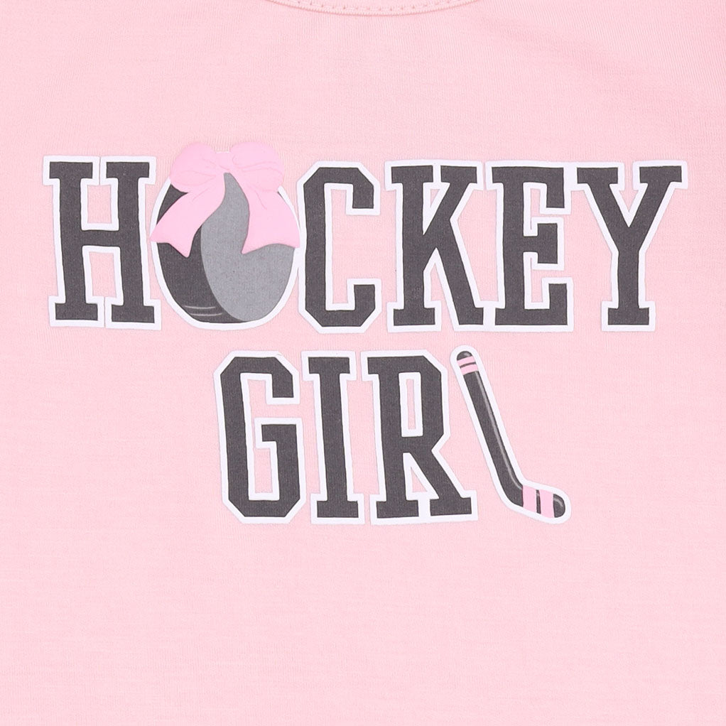 Megan's Bowtiful Hockey Stripe - Ruffle Tee and Baby Bells