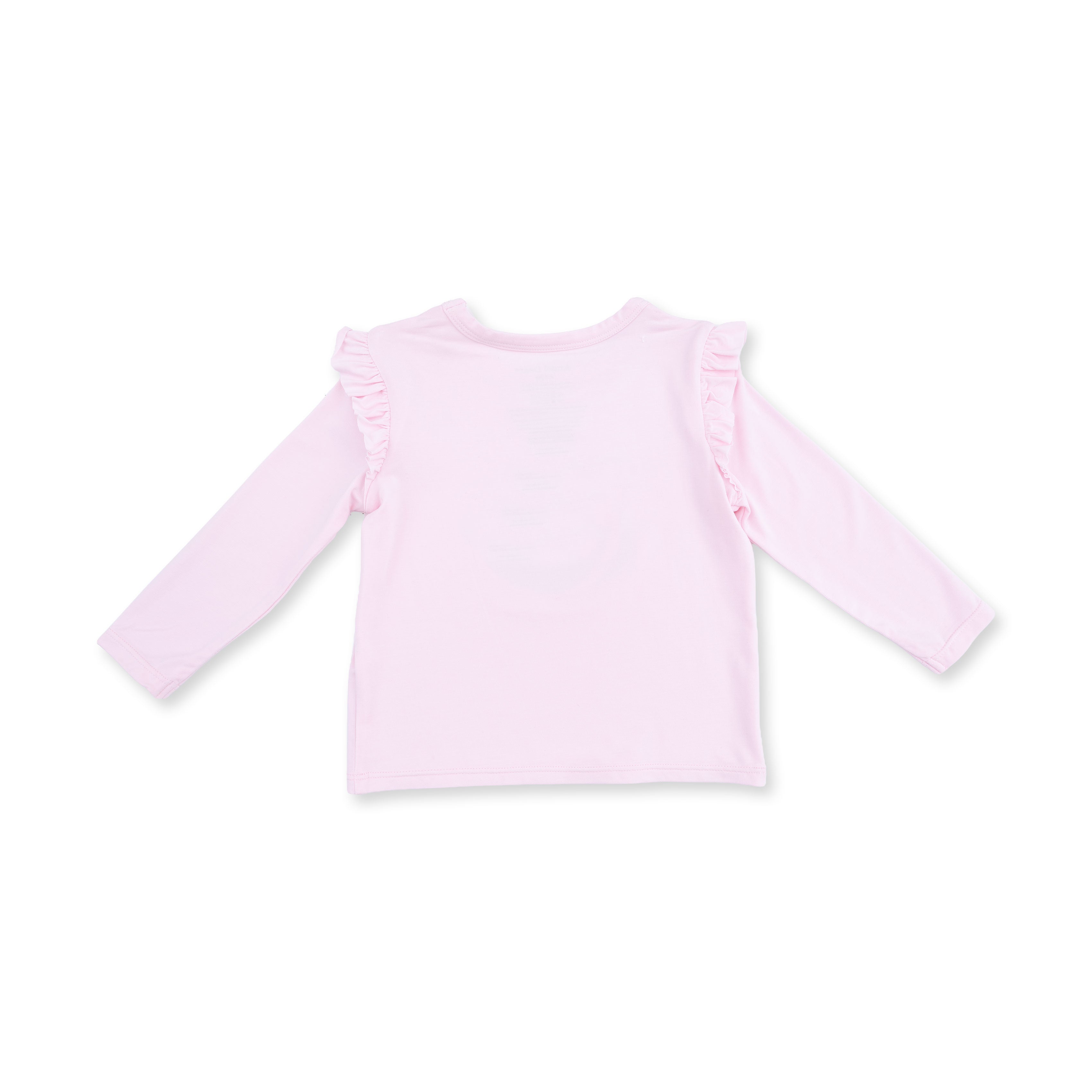 Football Helmets Pink - Long Sleeve Ruffle Tee Football