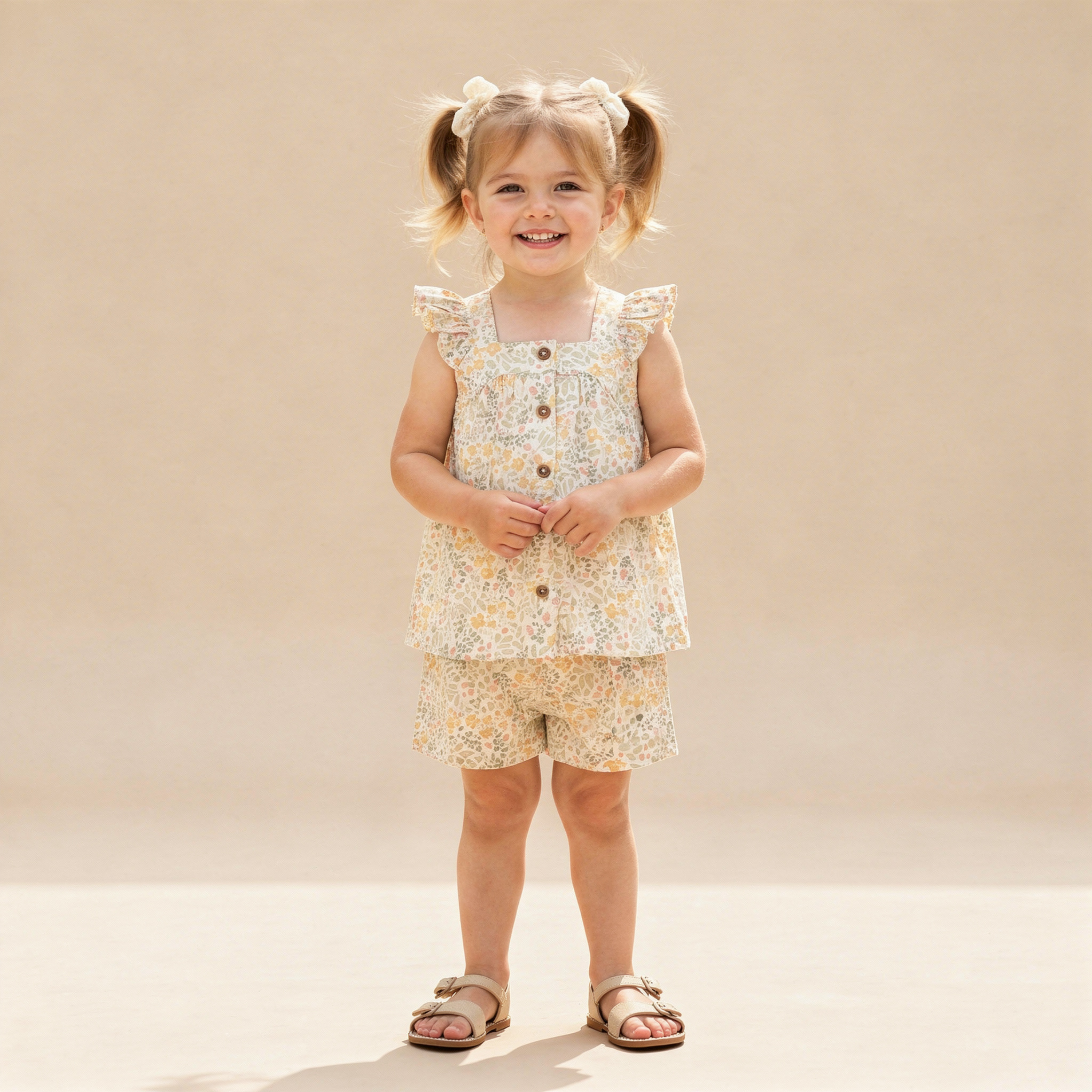 Organic Flutter Top & Shorts Set - Bloomfield