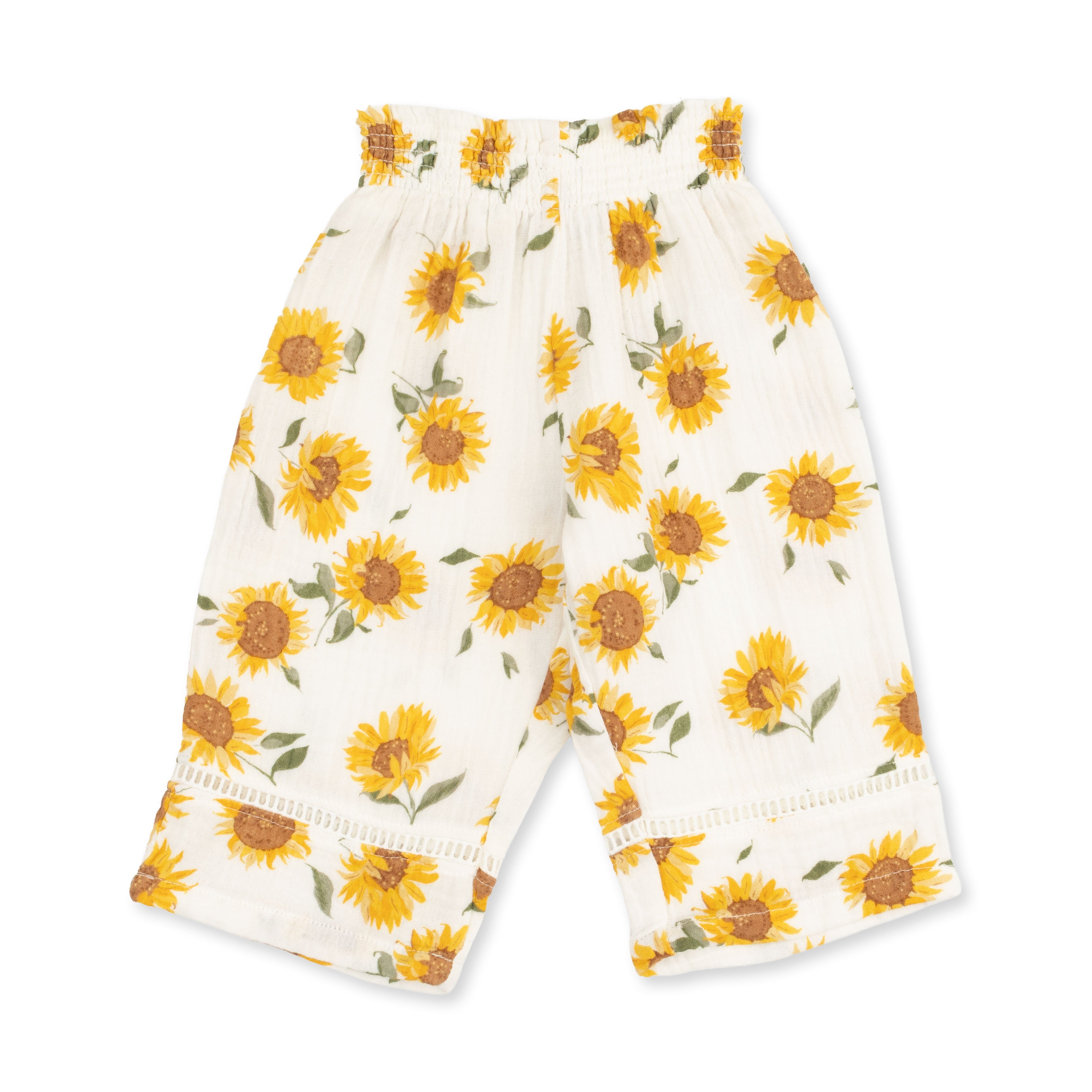 Baby Sunflower - Long Sleeve Ruffle Tunic and Smocked Waist Pant