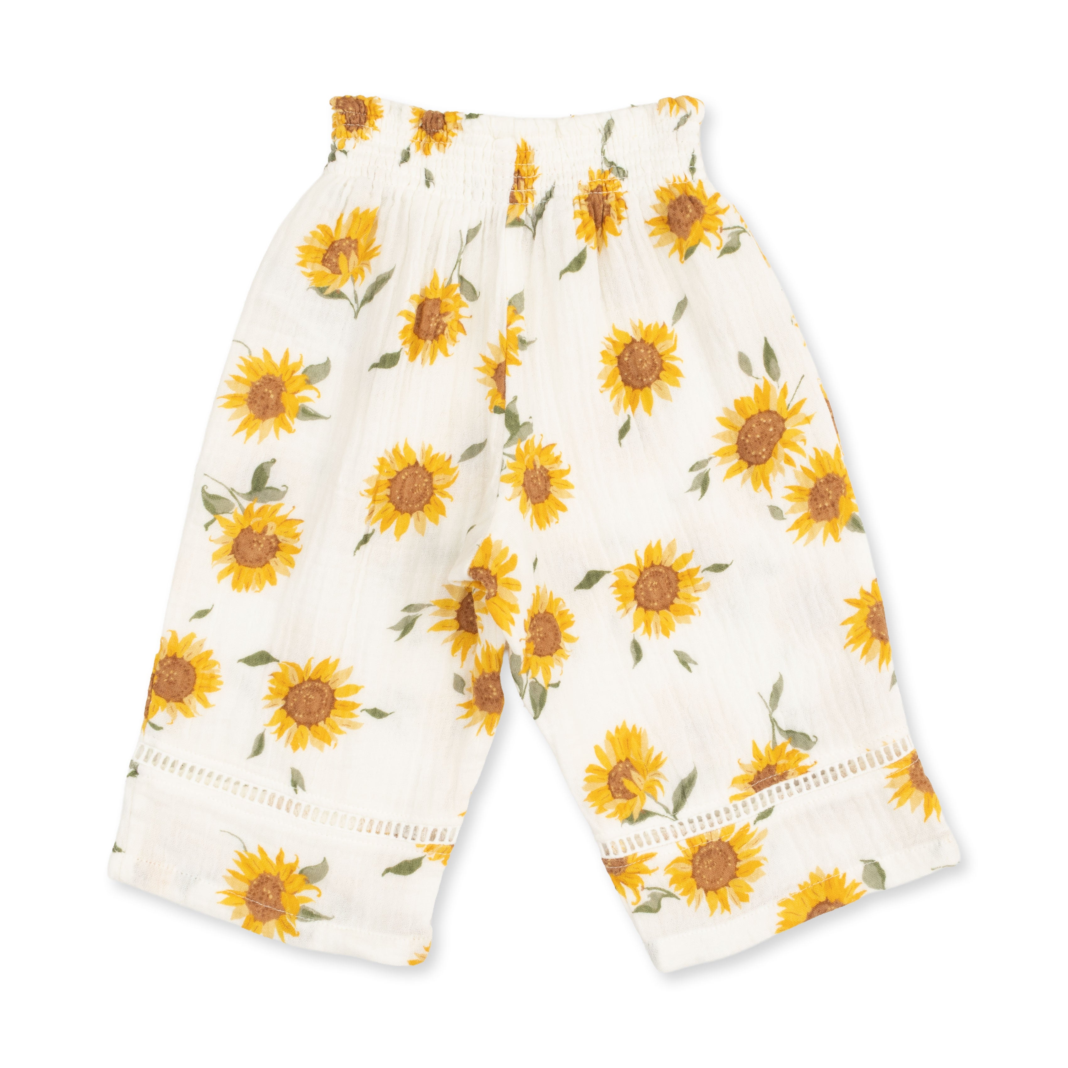 Baby Sunflower - Long Sleeve Ruffle Tunic and Smocked Waist Pant