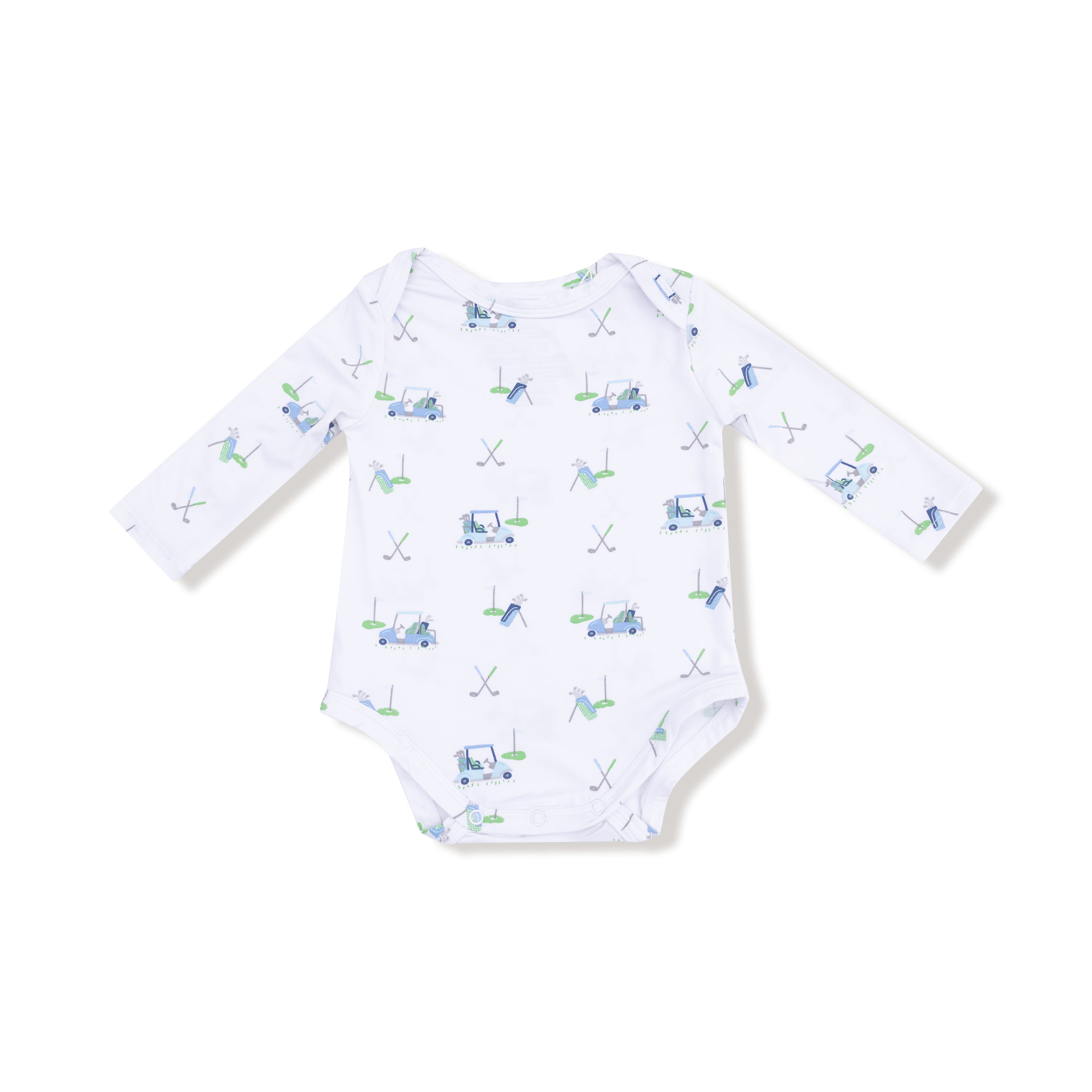 Baby Golf Carts - Blue - Lap Shoulder Bodysuit