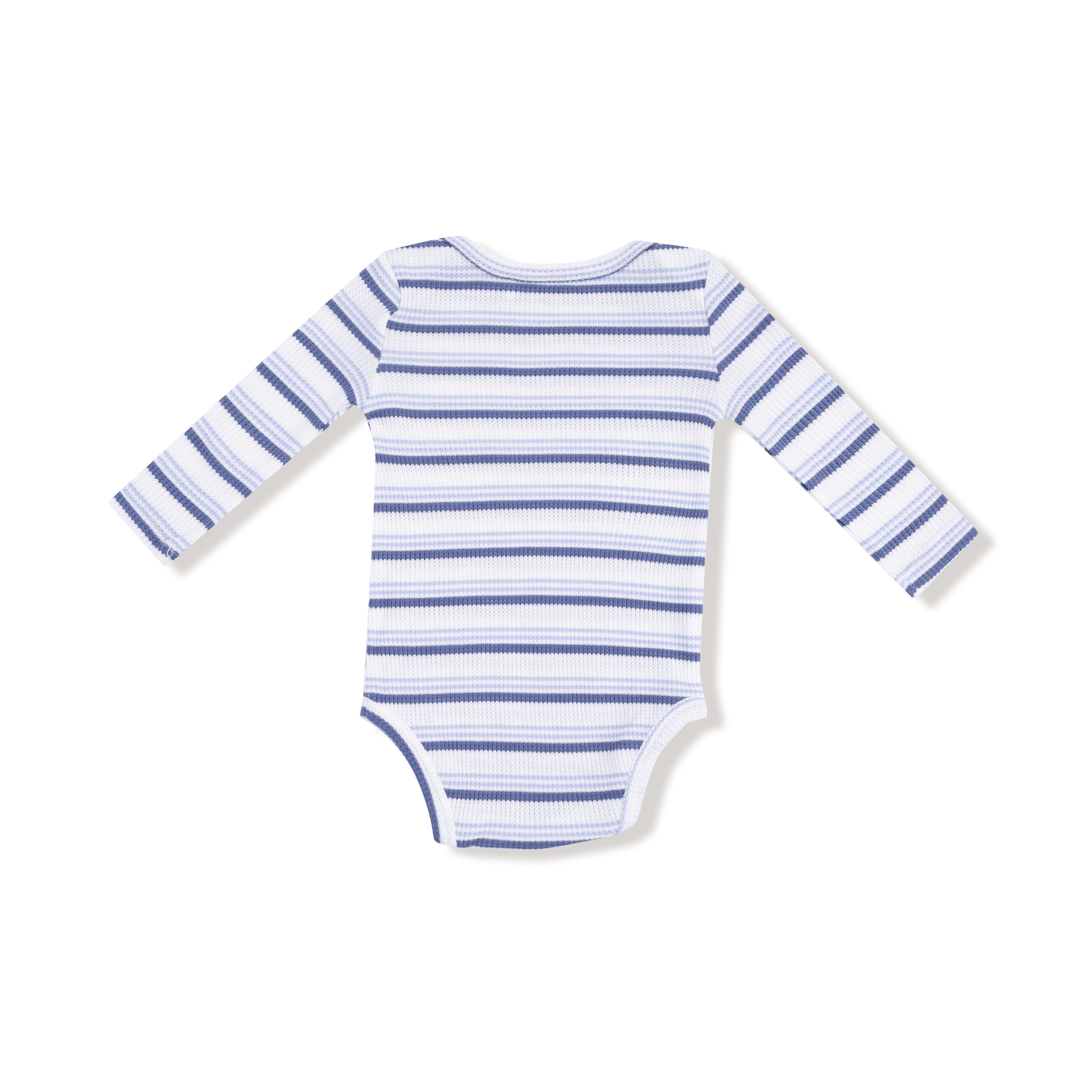 Vintage Stripe - Blue - Lap Shoulder Bodysuit