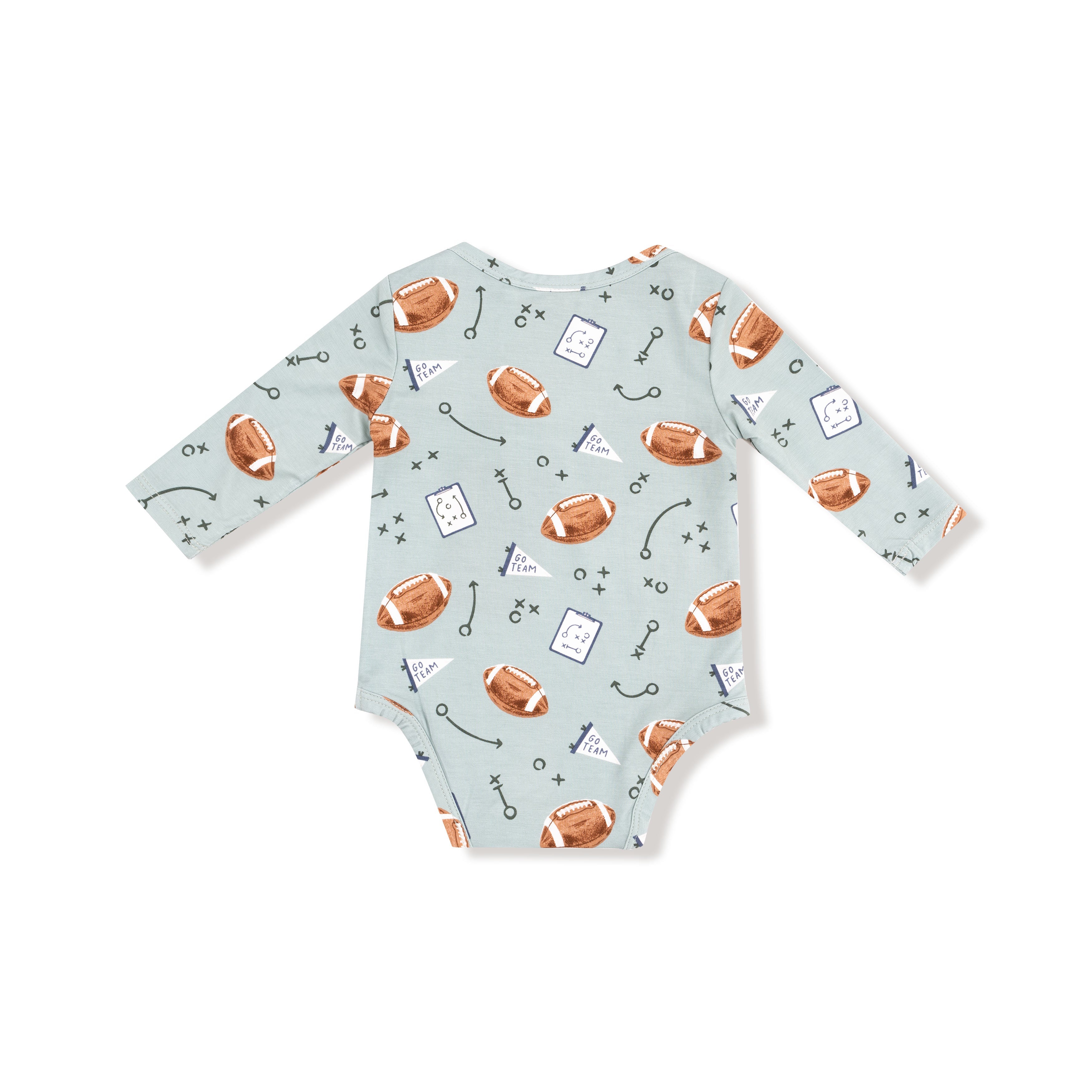 Touchdown Time - Grey Mist - Lap Shoulder Bodysuit
