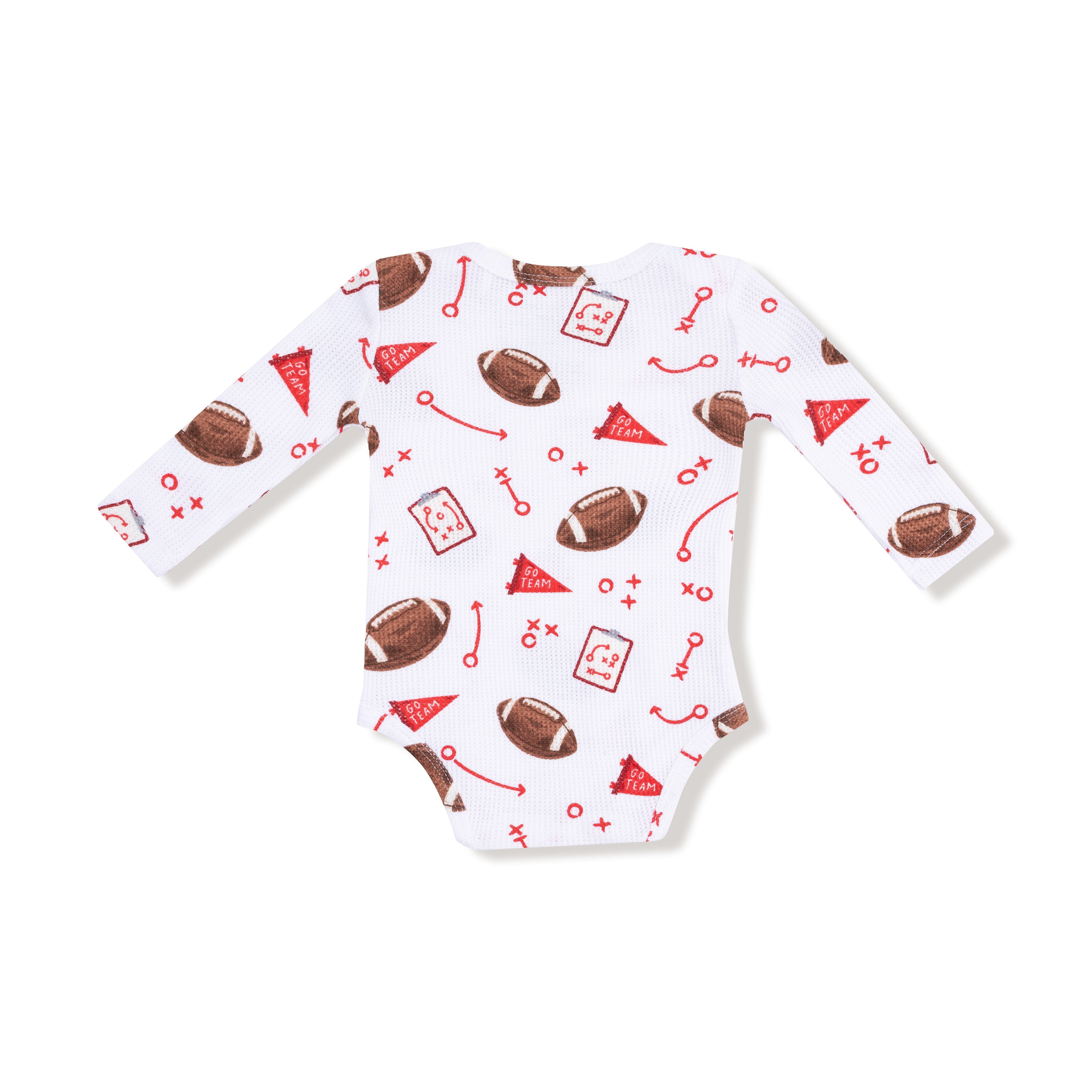 Touchdown Time - Red - Lap Shoulder Bodysuit